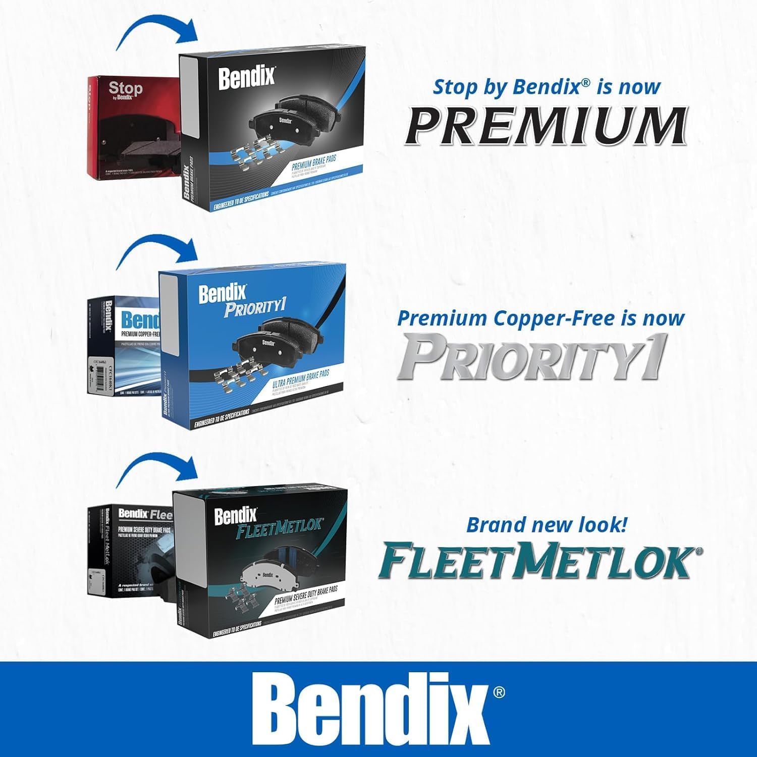 Bendix Fleet Metlok Mkd411Fm Semi-Metallic Brake Pads For Select Models Ford Econoline Super Duty,E-450,E-550,F-53 Motorhome Cha
