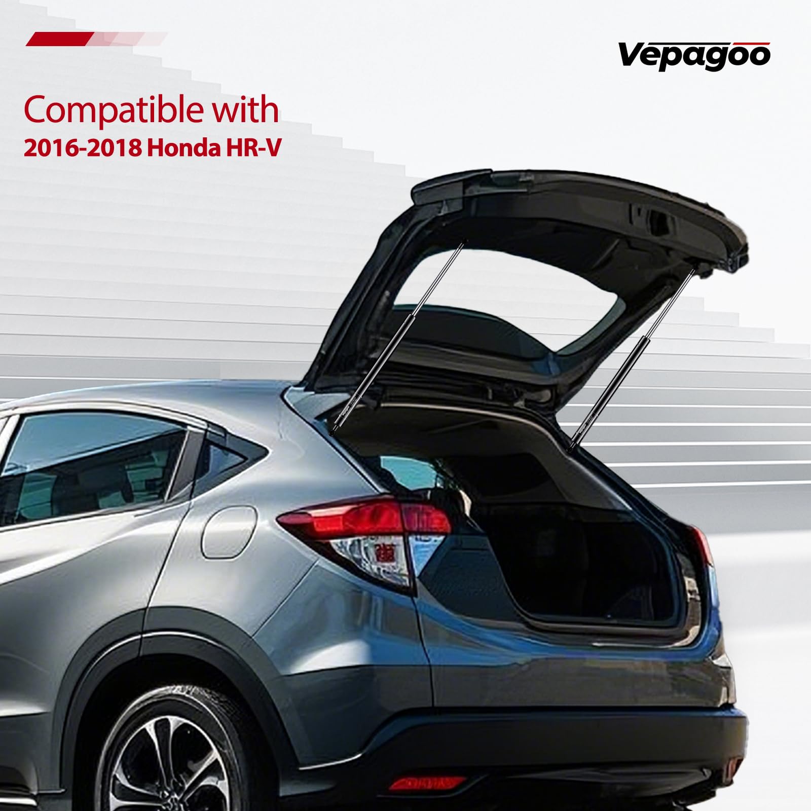 Vepagoo Pm3739 Rear Hatch Struts Compatible With 2016 2017 2018 Honda Hr-V Shocks Liftgate Supports Sport Utility 4-Door Liftgat
