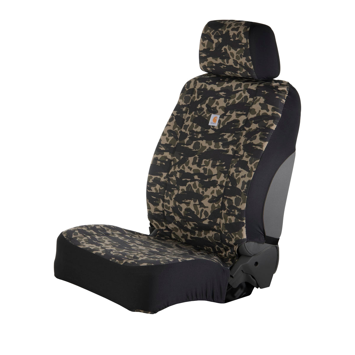 Carhartt Universal Nylon Duck Canvas Fitted Bucket Seat Covers, Durable Seat Protection With Rain Defender, Blind Duck Camo