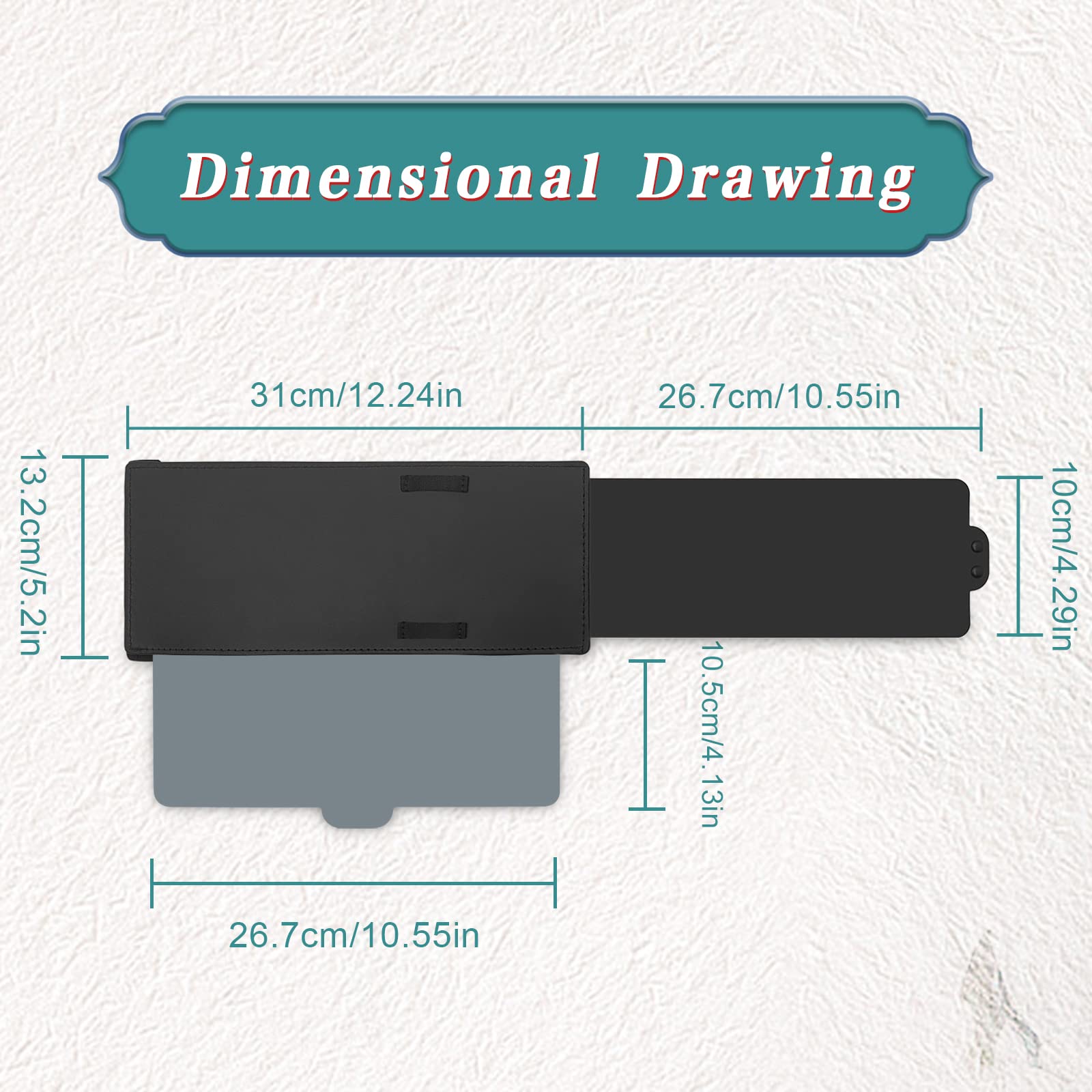 Polarized Sun Visor Extender, Anti-Glare Car Sun Visor Protects From Sun Glare, Automotive Interior Sun Protection, Snow Brown Blindness, Uv Rays, Universal For Most Cars(Lens Black)