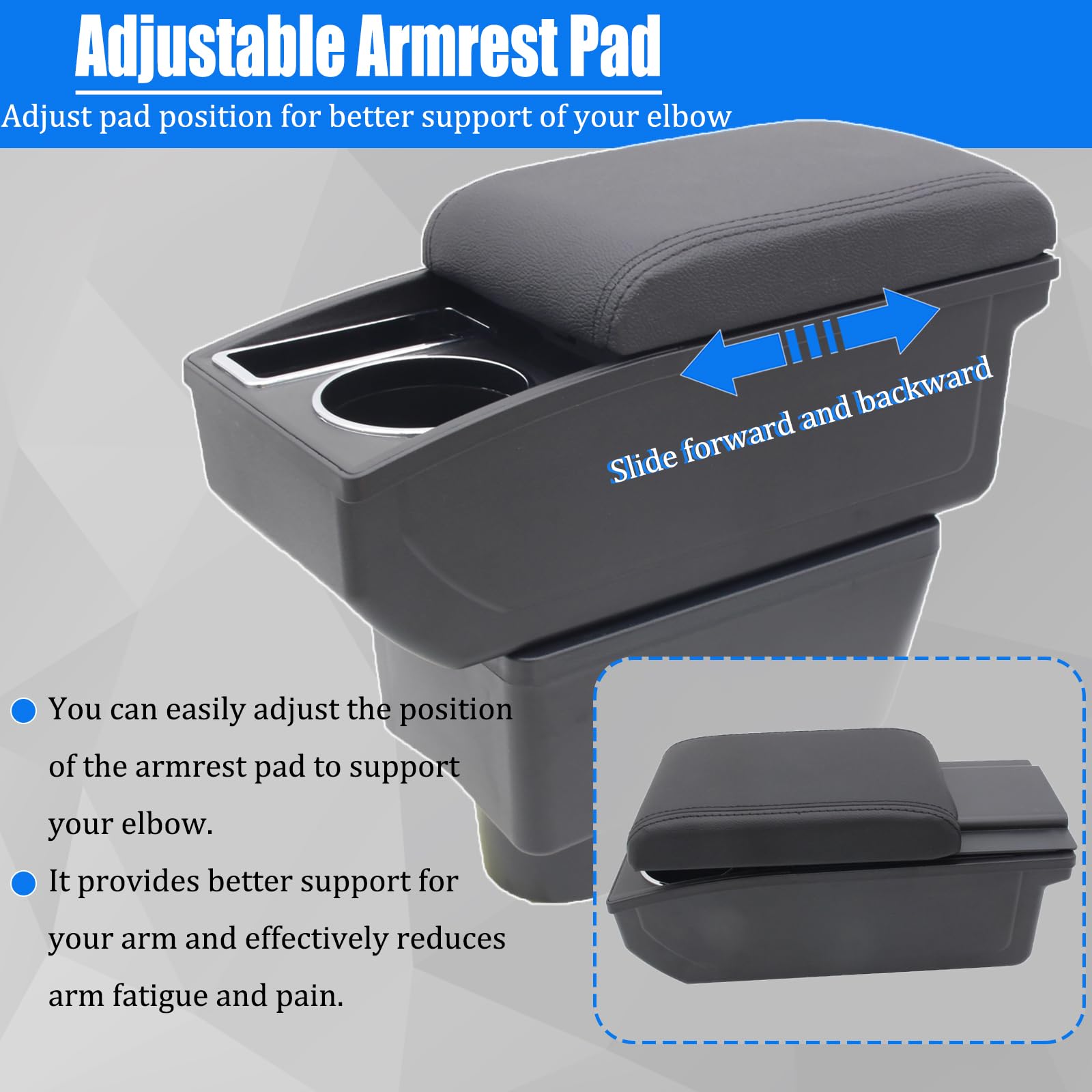 Car Armrest Box For Nissan Almera Versa 2016-2019 Auto Accessories Center Console Leather Arm Rest Double-Layer Storage Space Wi