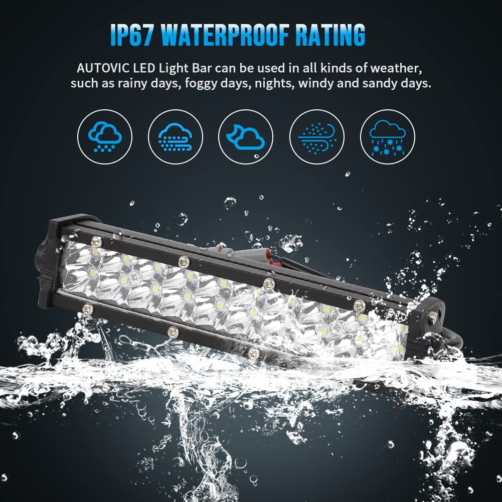 Autovic Light Bar Kit, Motorcycle Front Light Bar With Usb Socket Charger Switch Bright For Honda Crf110 Klx110 Ttr110 Yz250F Di