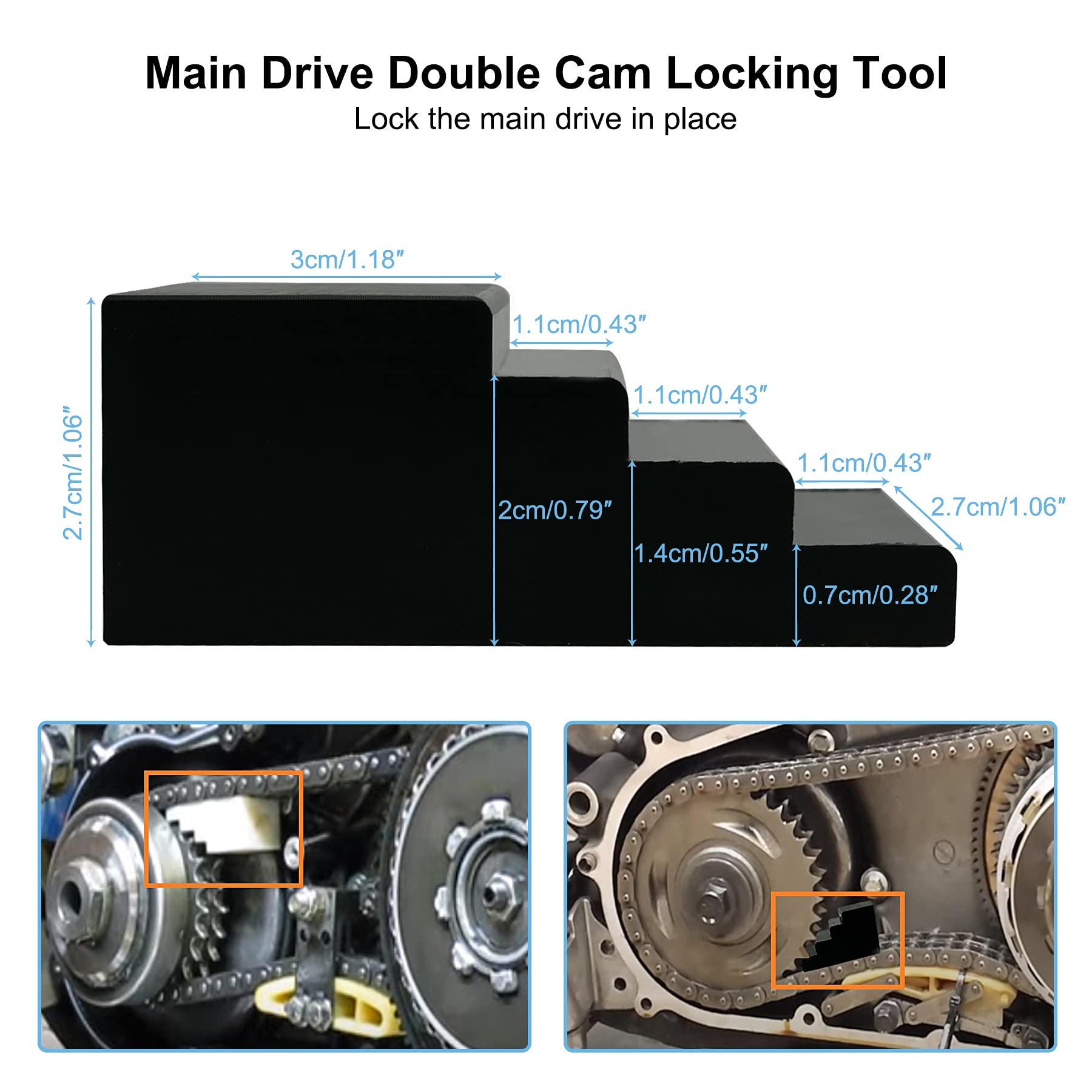 Qnbes Mainshaft Sprocket Wrench 1 7/8" With 1/2" Drive And All Primary Drive Twin Cam Locking Tool Fit For Harley Davidson 1936-2006 Big Twin Twin Cam Tc88 Socket Tool