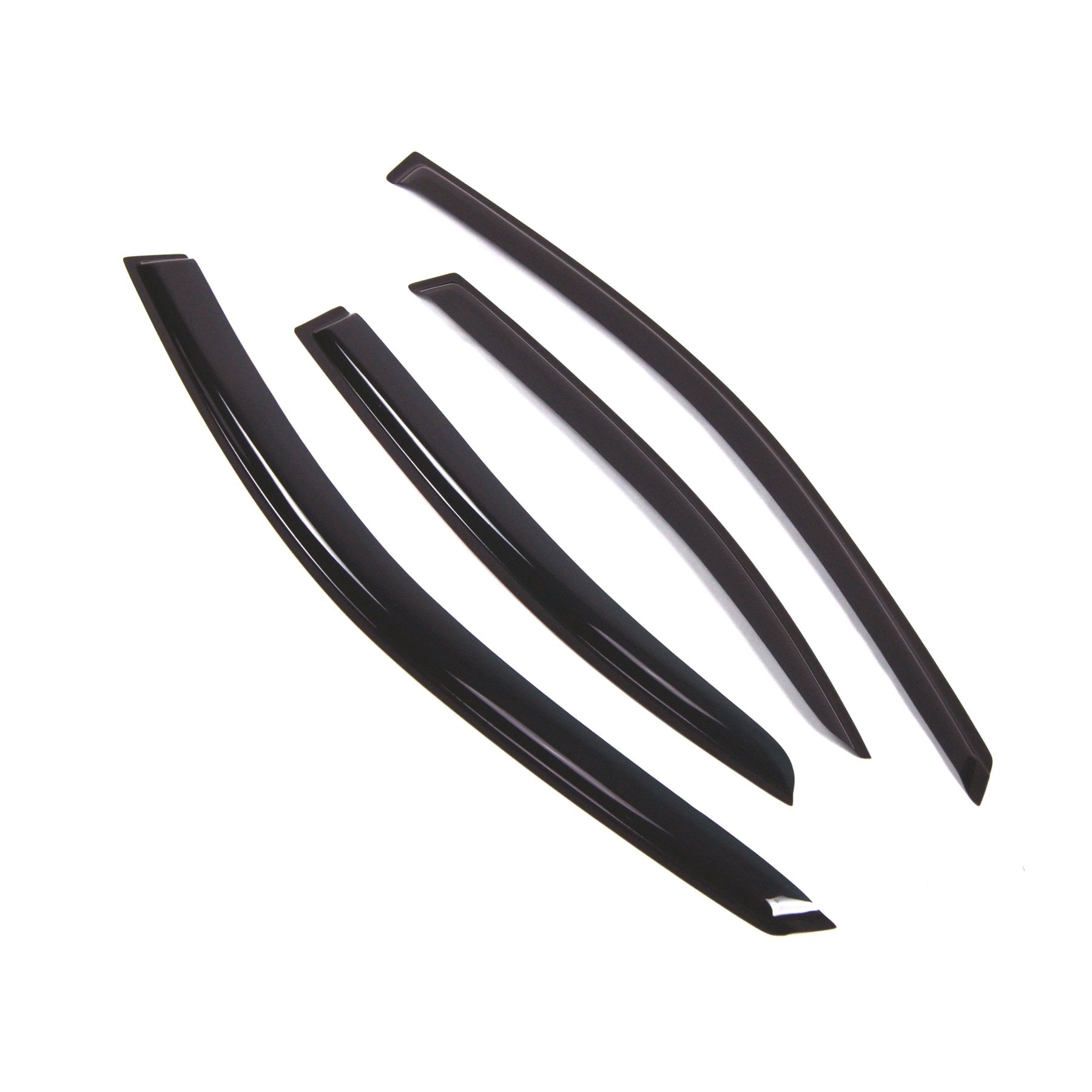 Tuningpros Wd2-482 Dark Smoke 4 Pcs Set Window Visor (Outside Mount) Deflector Rain Guard Compatible With 2006-2013 Lexus Is250