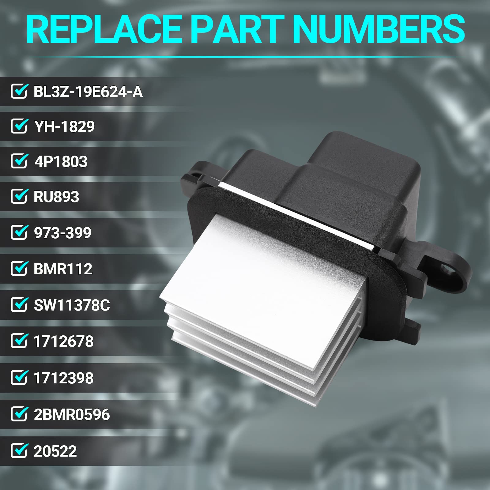 Hvac Blower Motor Resistor Ac Blower Control Module - Compatible With 2010-2017 Ford Expedition 2010-2014 Ford F-150 2011-2017 L