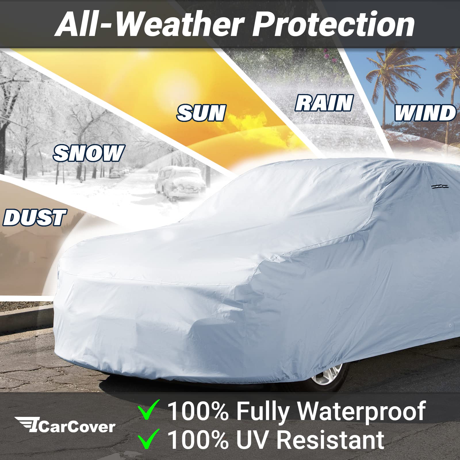 Icarcover Custom Car Cover For 2006-2015 Mazda Mx-5 Miata, Waterproof All-Weather Rain Snow Uv Sun Protector Full Exterior Weath
