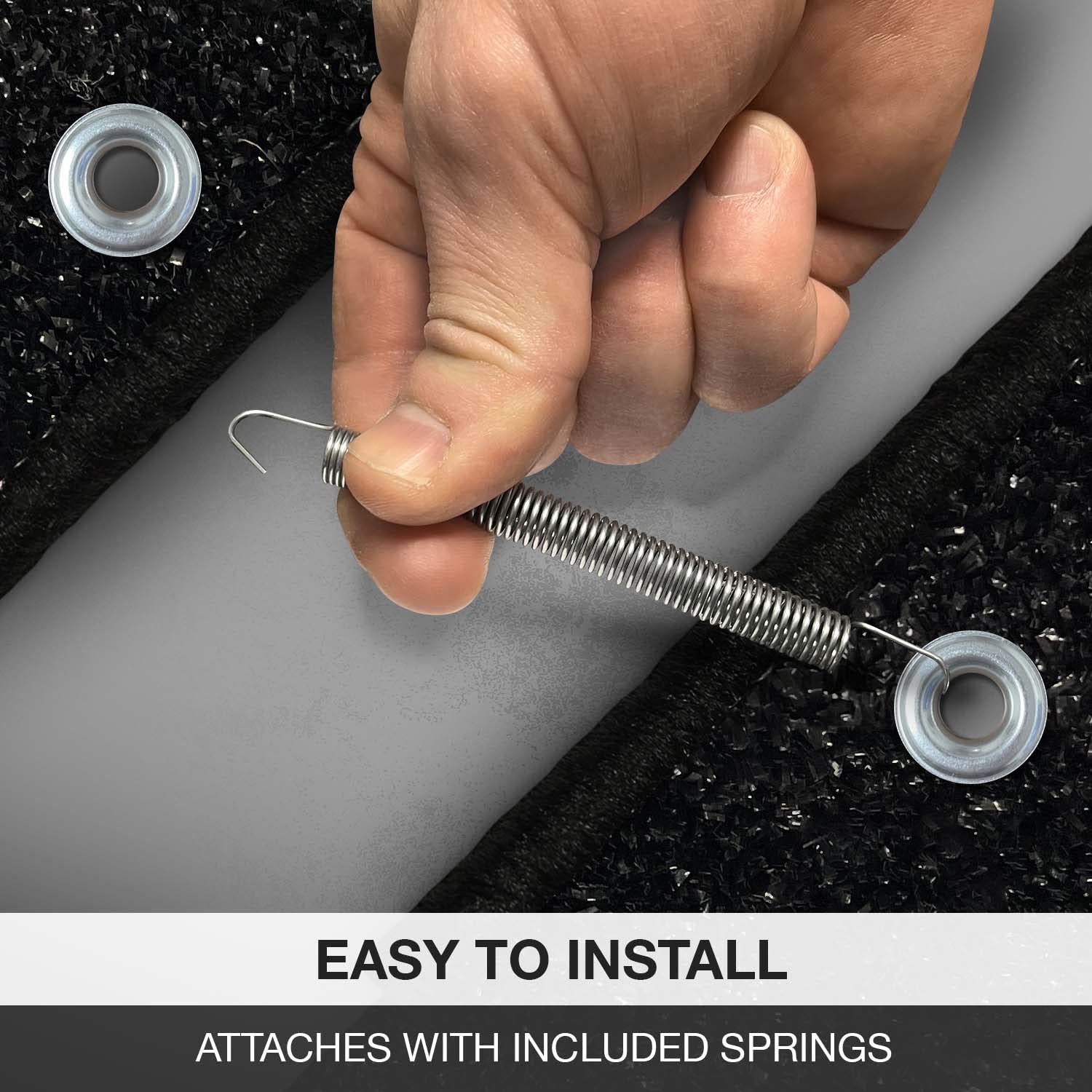 Prest-O-Fit (2-0050) Black 23'' Jumbo Wraparound RV Step Rug