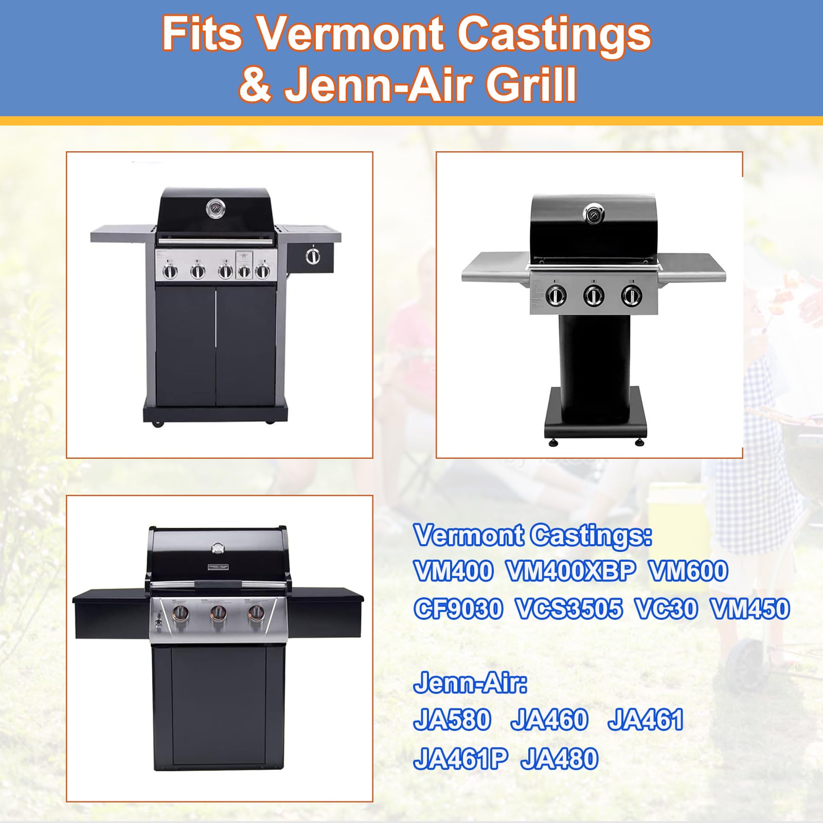 13001 Stainless Steel Vermont Castings Grill Burner, Pipe Burner Tube Replacement Parts For Jenn Air And Great Outdoors Gas Gril