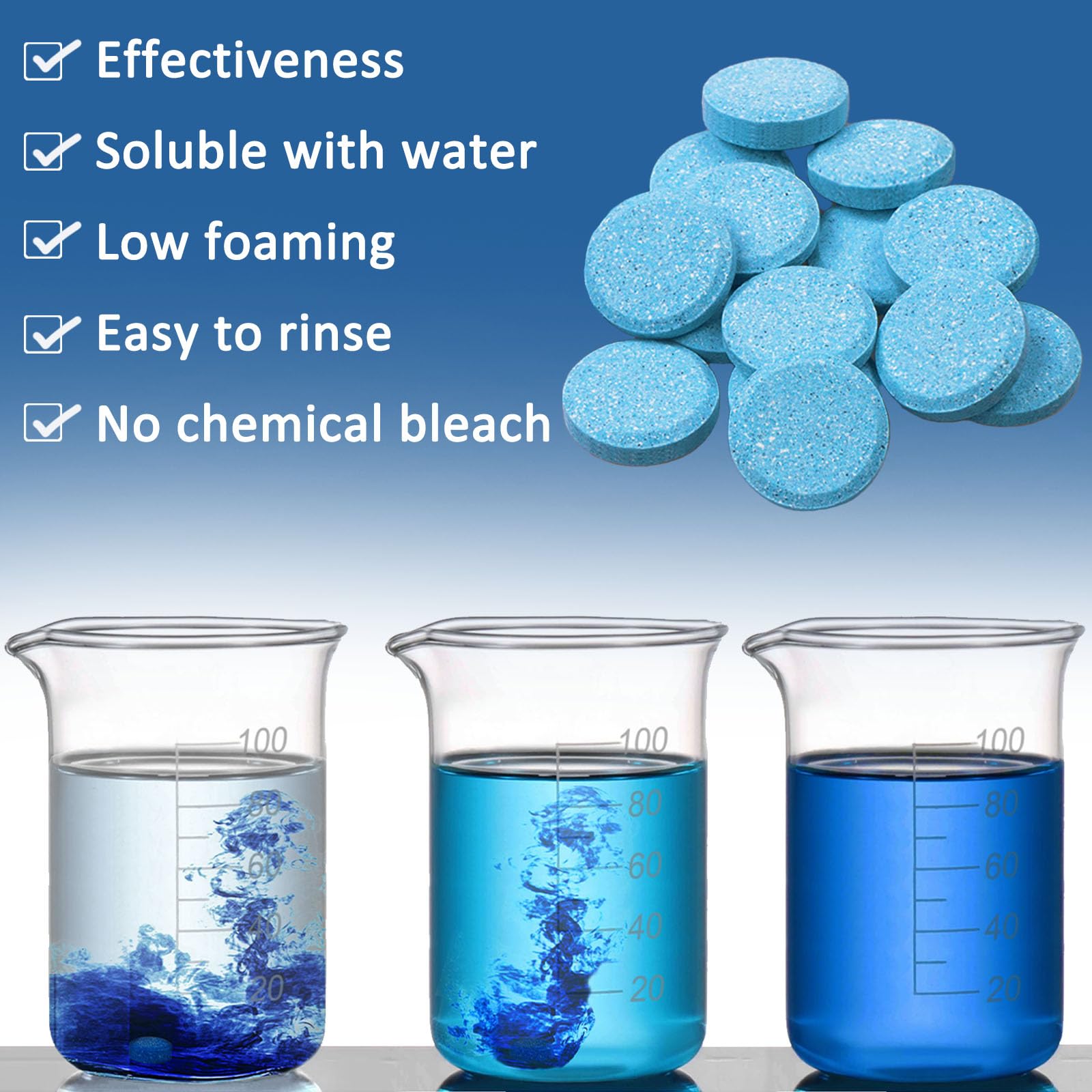 Beieverluck 400 Pieces Car Windshield Washer Fluid Concentrated Tablets Solid Windshield Effervescent Wiper Tablet For Car Room