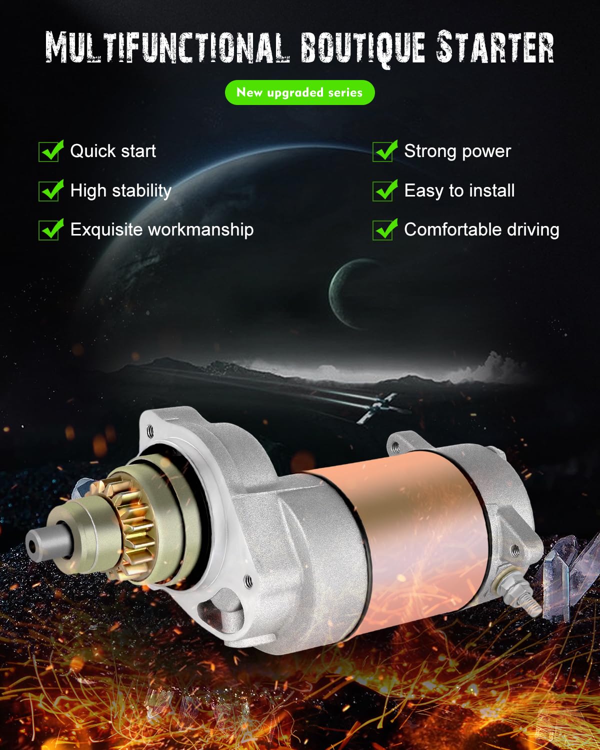 SCITOO Starters fit for Polaris 300 2X2/2X4 1995-1994 283cc 400L 2X4/4X4 1995-1994 378cc Scfor Rambler 400 1996-1995 378cc 400 2