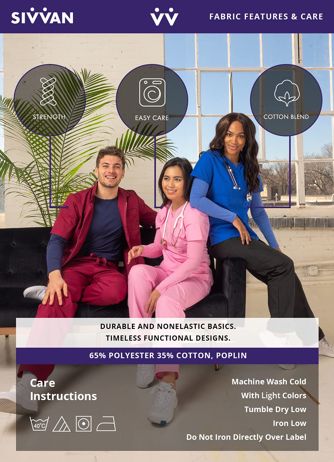 Sivvan Scrubs For Women - Front Snap Warm - Up Jacket - S8306 - Lavender - M