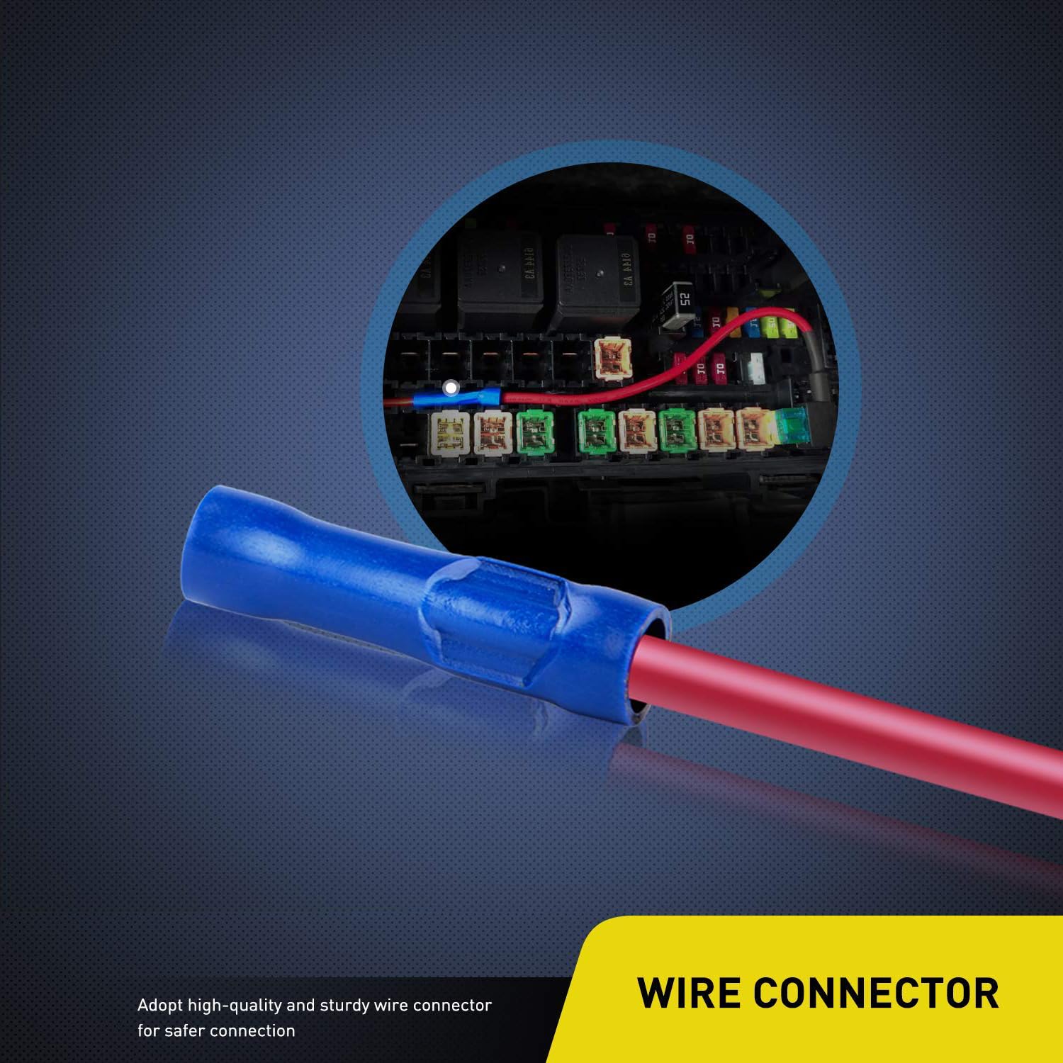 Unifizz 10 Pack 12V 50038R Car Add-a-Circuit Fuse TAP Adapter with 5 Amp Low Profile Mini Blade Fuse Set for Cars Boats Trucks,B