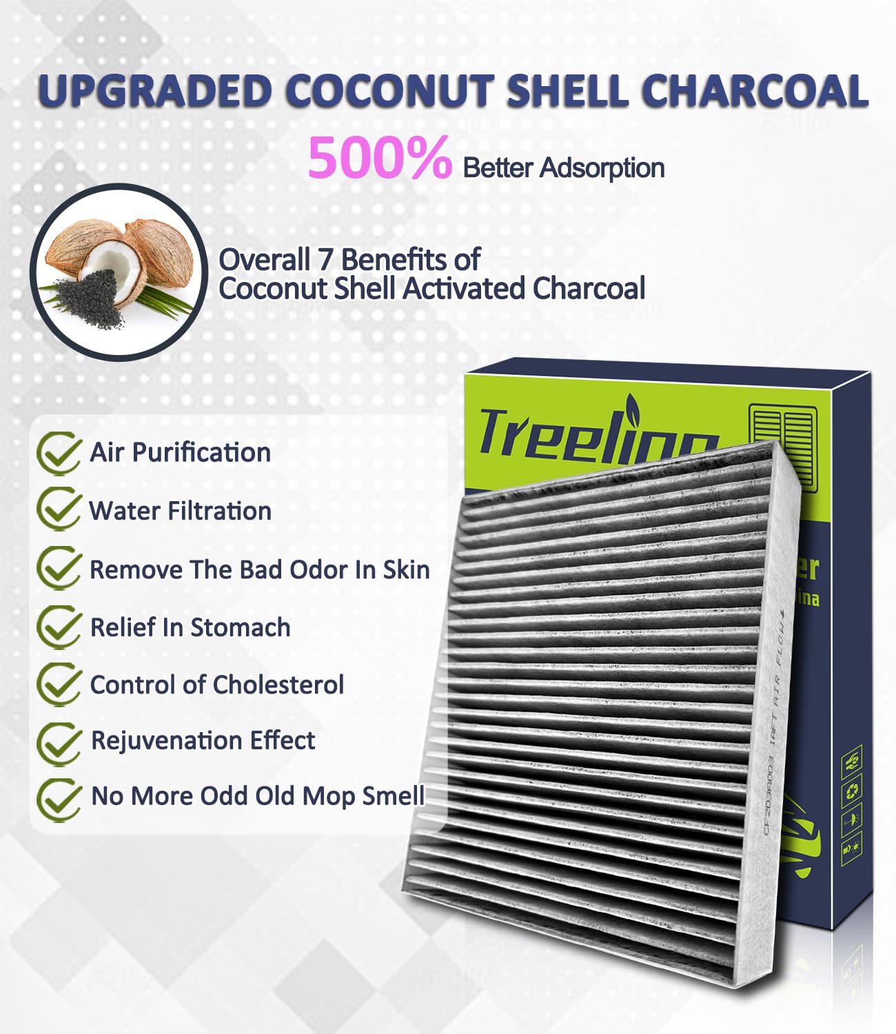 Treeligo Cf10140 Cabin Air Filter, Replacement For Nissan Altima 2002-2006 Maxima 2004-2008 Murano 2003-2007 Sentra 2000-2006 20