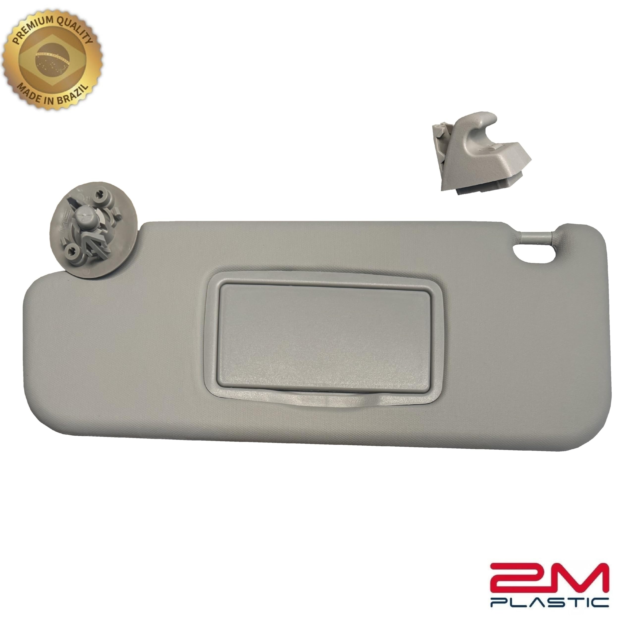 Sun Visor Fits For Chevy Sonic 2012-2020 Spark 2011-2022 Gray Replacement Brand 2M Plastic (Gray Left + Support)