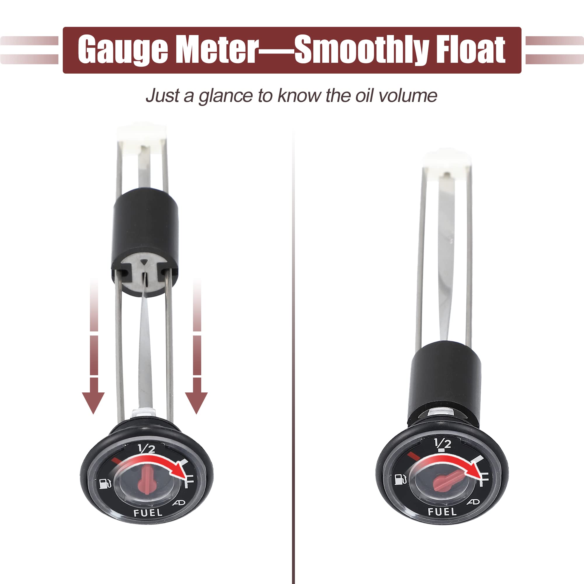 Motoforti ATV Fuel Gas Tank Level Gauge Meter with Cap for Kawasaki Bayou 220 250 300 400 KLF for Kawasaki Prairie 300 400 KVF R