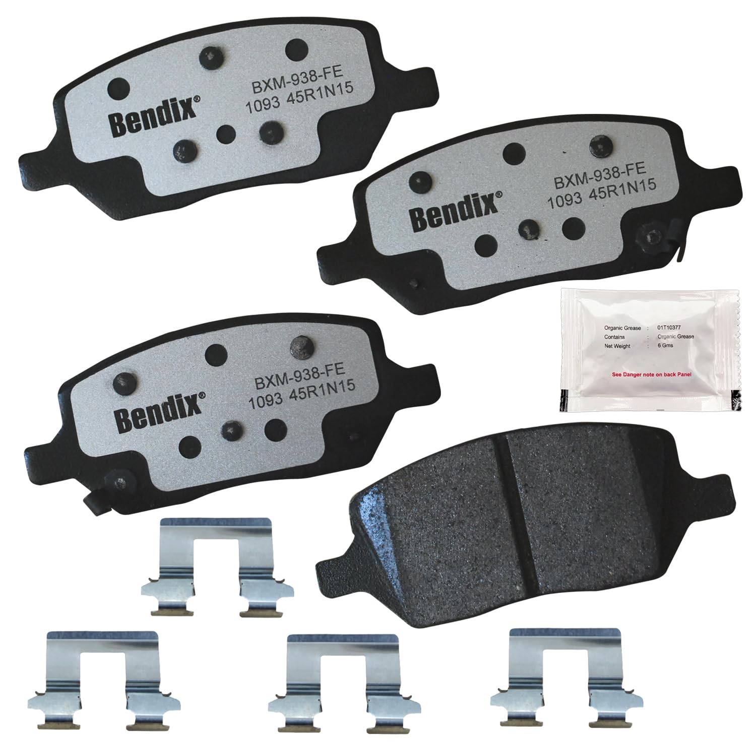 Bendix Fleet Metlok Mkd1093Fm Semi-Metallic Rear Brake Pads For Select Models Buick Terraza, Chevrolet Uplander, Mobility Ventur