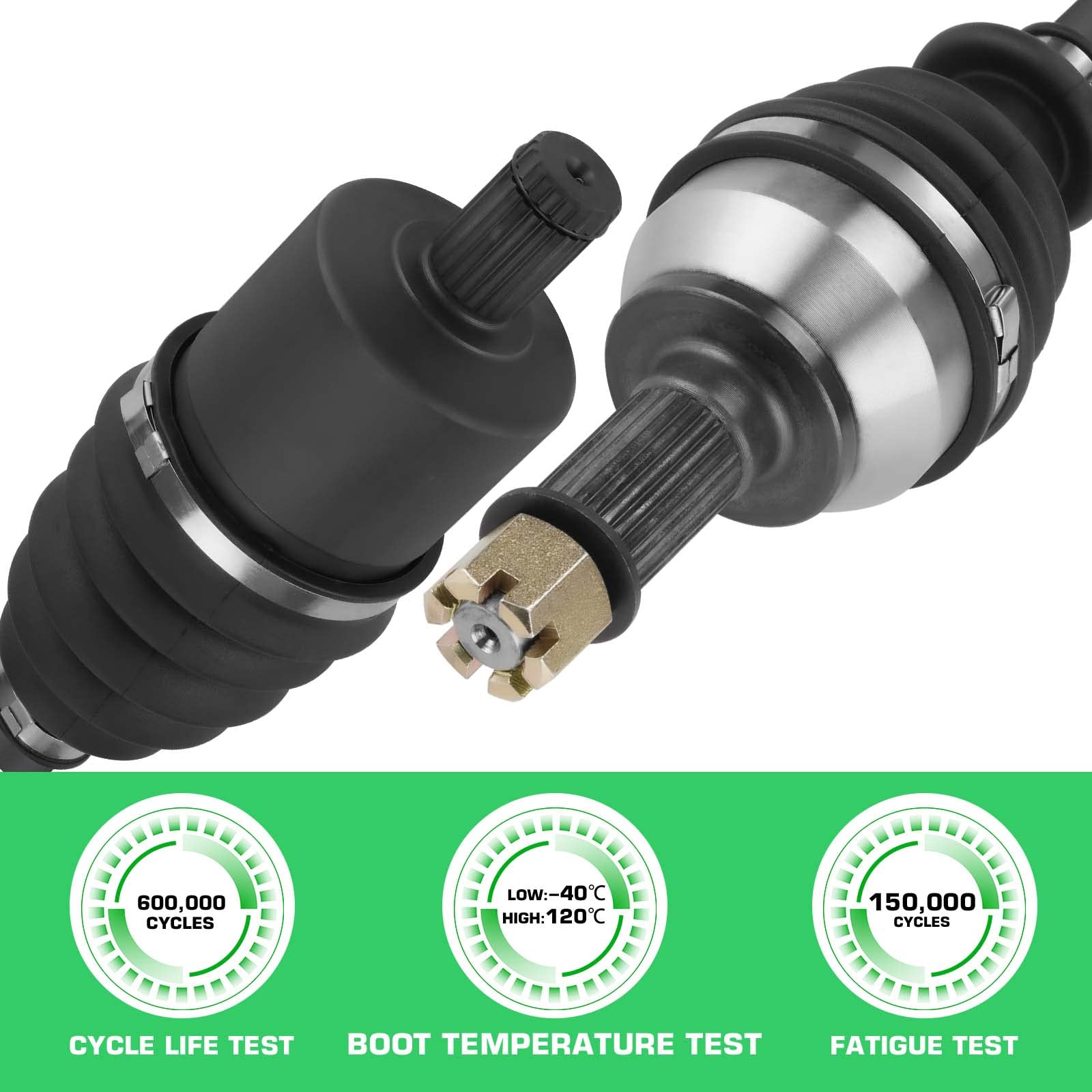 Youxmoto Cv Axle Front Left/Right (Pair) Fit For Polaris Rzr Xp 4 1000 (Eps Premium Sport) 2014 2015 2016 2017 2018 2019 2020 2021 2022, For 1333123, 1333283, 1333420, 1334308 Drive Half Shaft