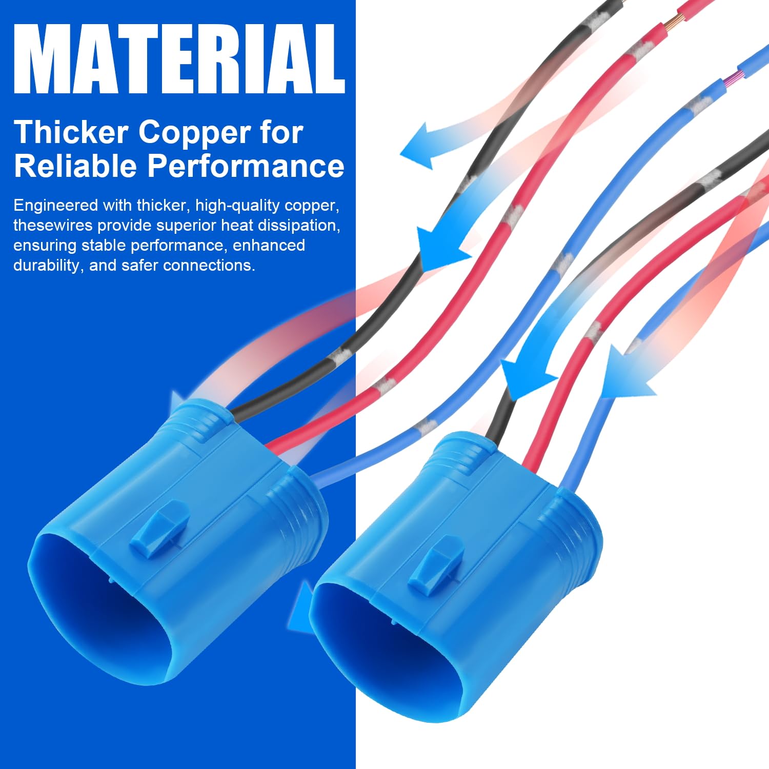 Ibrightstar 9007 9004 Hb1 Hb5 Male Nylon Adapter Wiring Harness Sockets Wire For Headlights Or Fog Lights