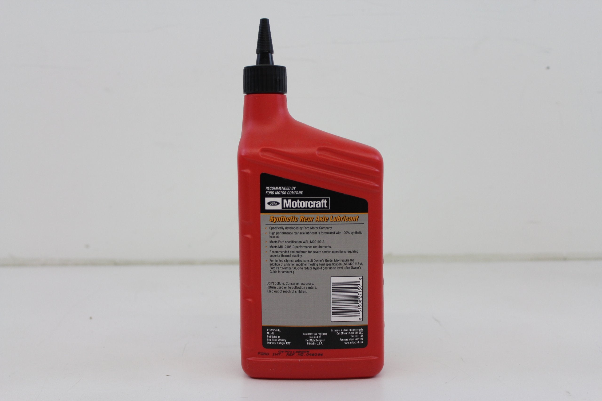 Ford Genuine Ford Fluid Xy-75W140-Ql Sae 75W-140 Synthetic Rear Axle Lubricant - 1 Quart