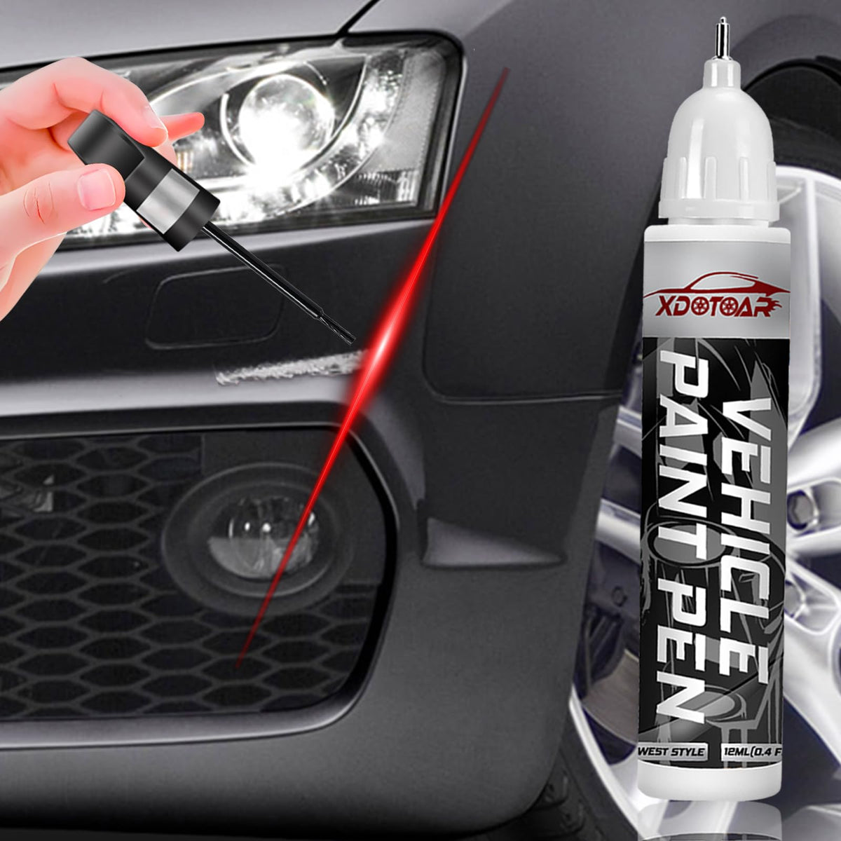 Matte Black Touch Up Paint For Cars, Color Accurate Car Touch Up Paint, Professional Automotive Paint Scratch Repair, Lasting Au