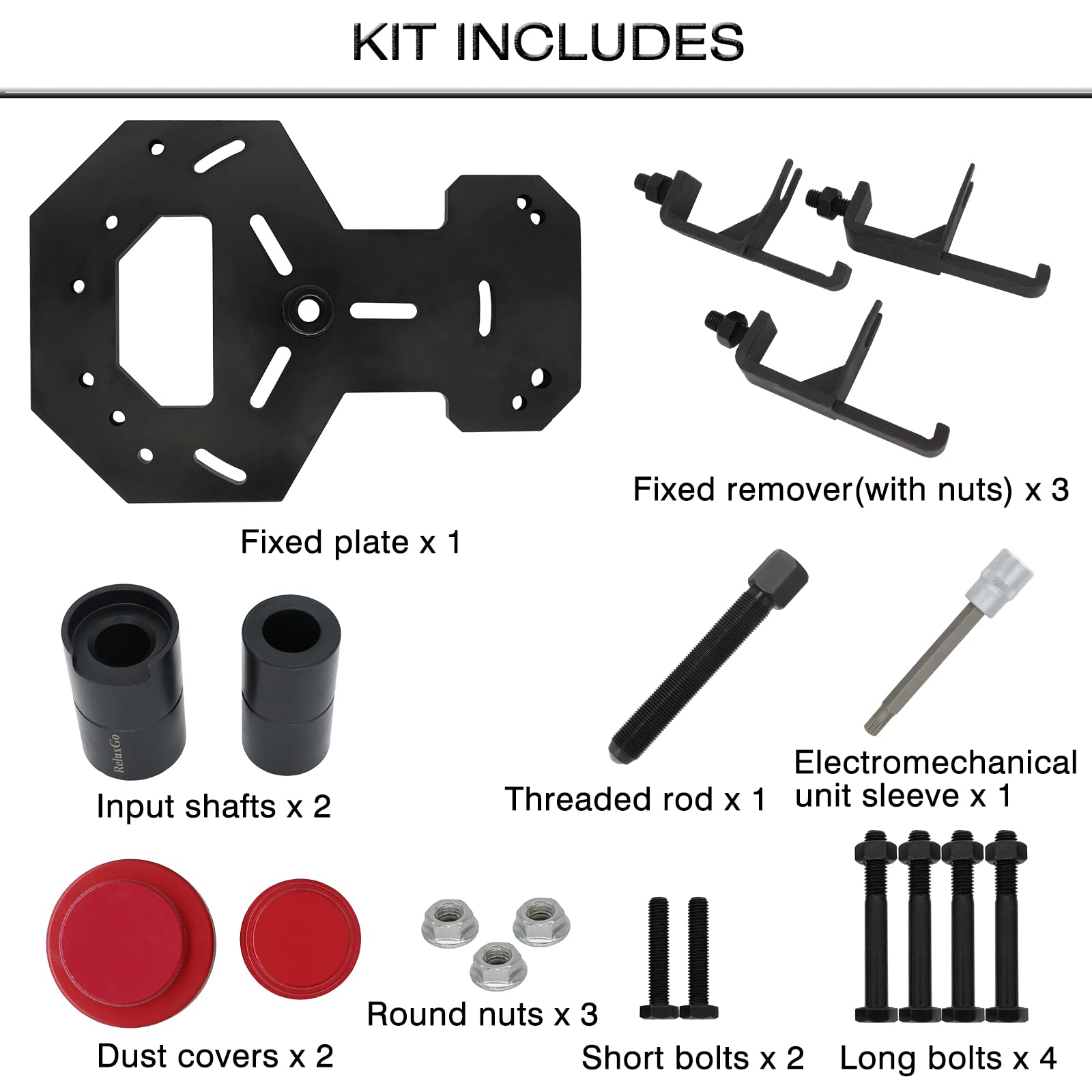 ReluxGo DPS6 Clutch Tool Kit - Dual Clutch Installer/Remover, Steel, Black, Model BJS002, Compatible with Ford/Volvo Focus/Fiestas