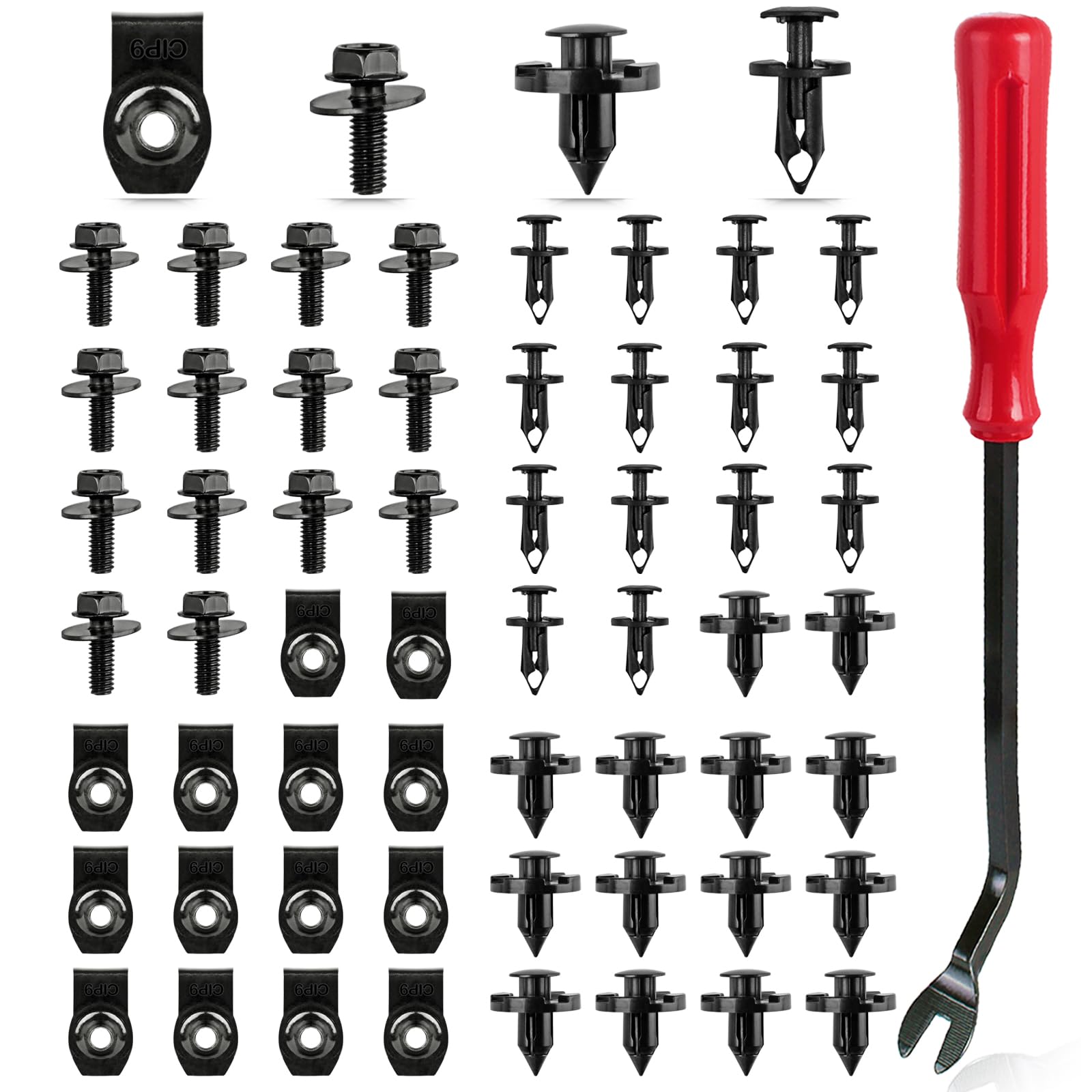 Unigt 60Pcs Engine Under Cover Splash Shield Guard Body Bolts Compatible With Nissan/Infiniti 370Z 350Z G35 G37 Fx35 Fx45 Ex35 B