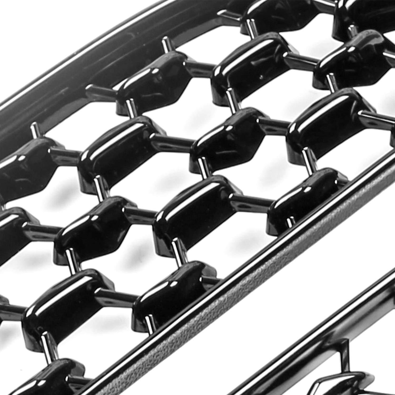 Cdefg Cx30 Front Grill Mesh Inserts Trims Front Grille Guard For 2019 2020 2021 2022 2023 Mazda Cx-30 Car Exterior Accessories Abs Material(2Pcs) (320Mm For Cx30 Preferred Grilles)