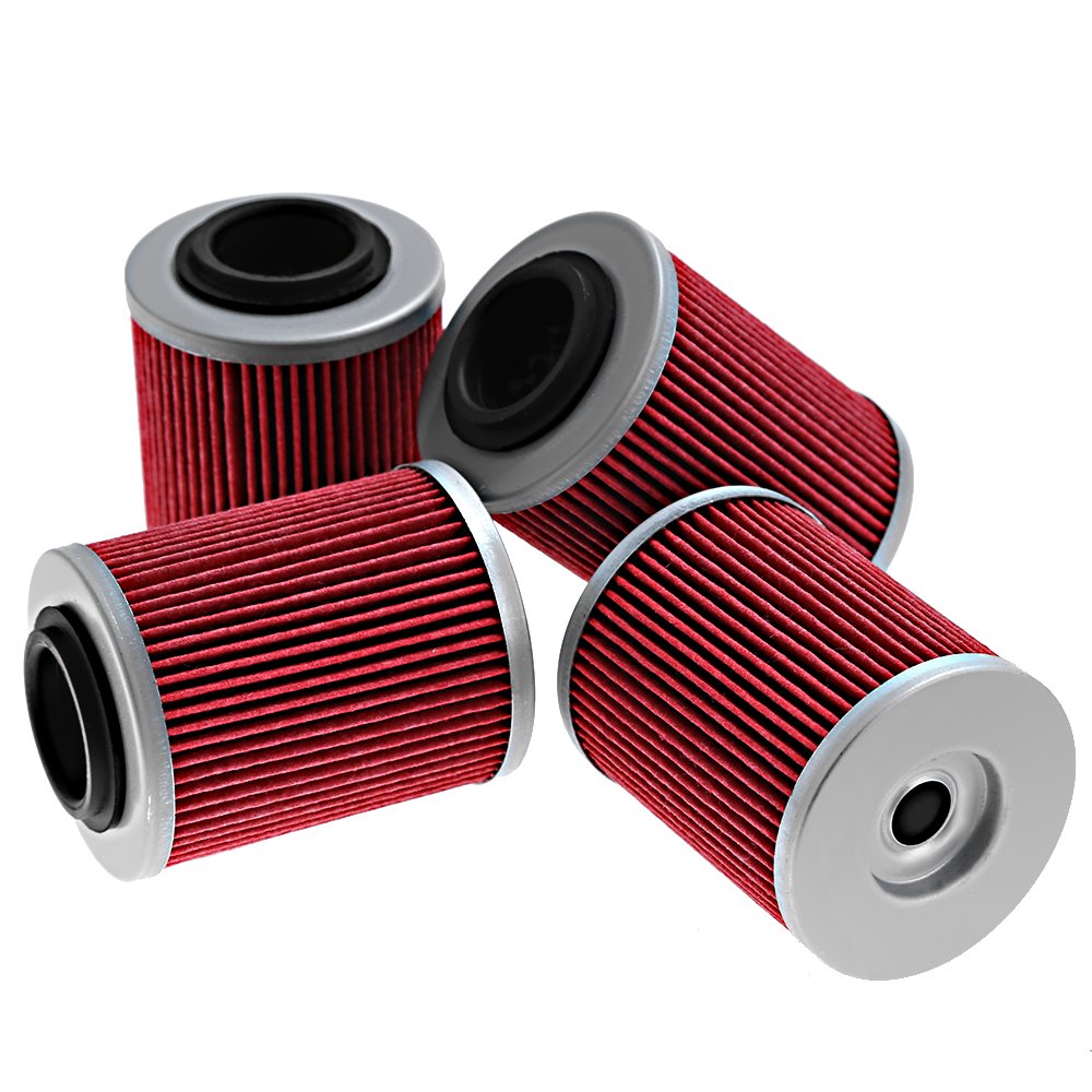 Vkinman Oil Filter Replacement for Can-Am Outlander 330-1000, Model 420256188, 4Pcs, Compatible with KN152 HF152