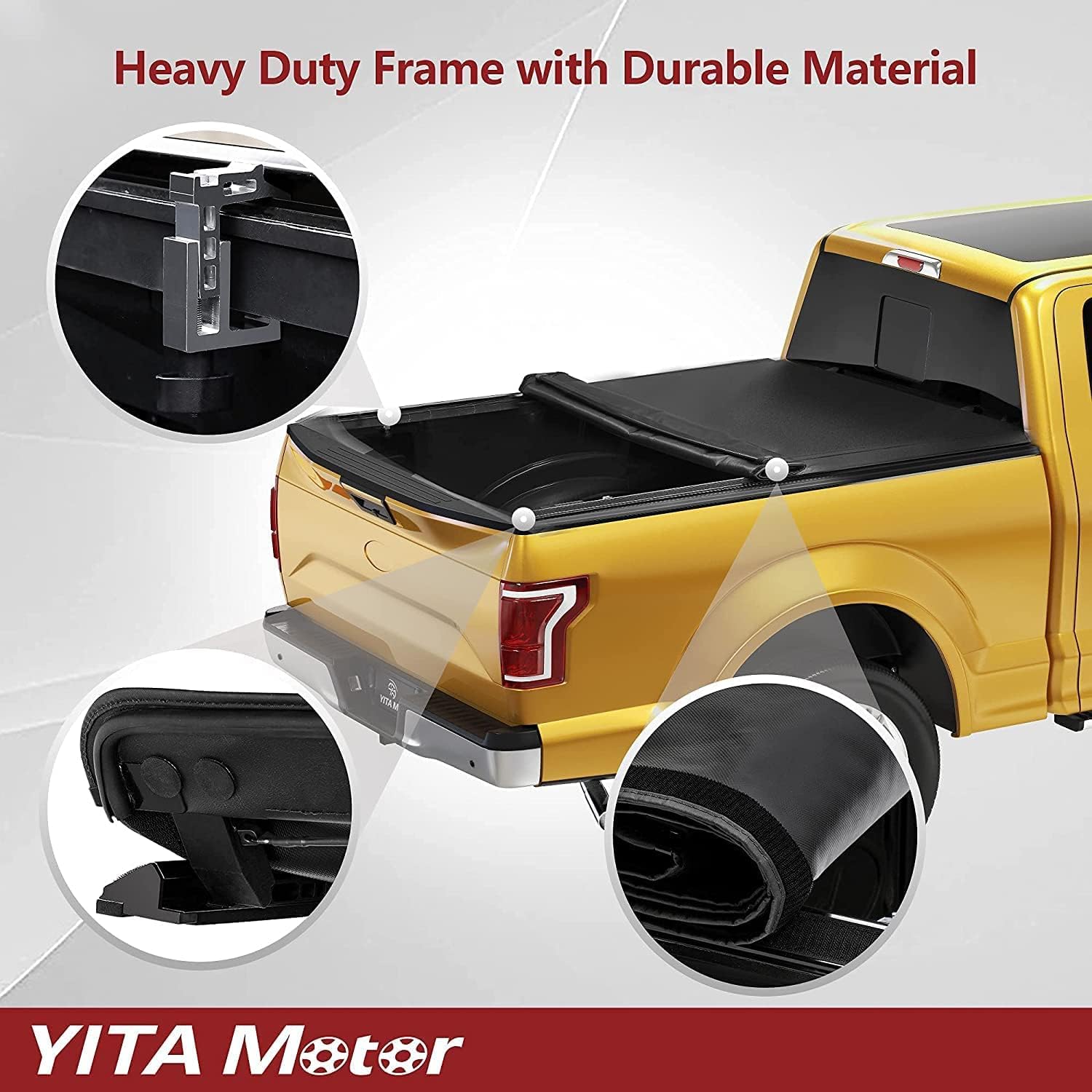 Yitamotor Soft Roll Up Truck Bed Tonneau Cover Compatible With 2005-2025 Nissan Frontier(No M  Xico), Fleetside 5 Ft Bed