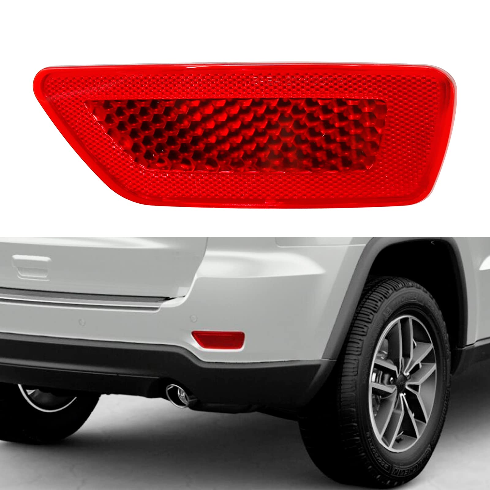 Vkinman 57010720Ac Rear Bumper Trim Reflector Lights Replacement For Jeep Grand Cherokee Dodge Journey 2011-2021 Rear Driver Rig