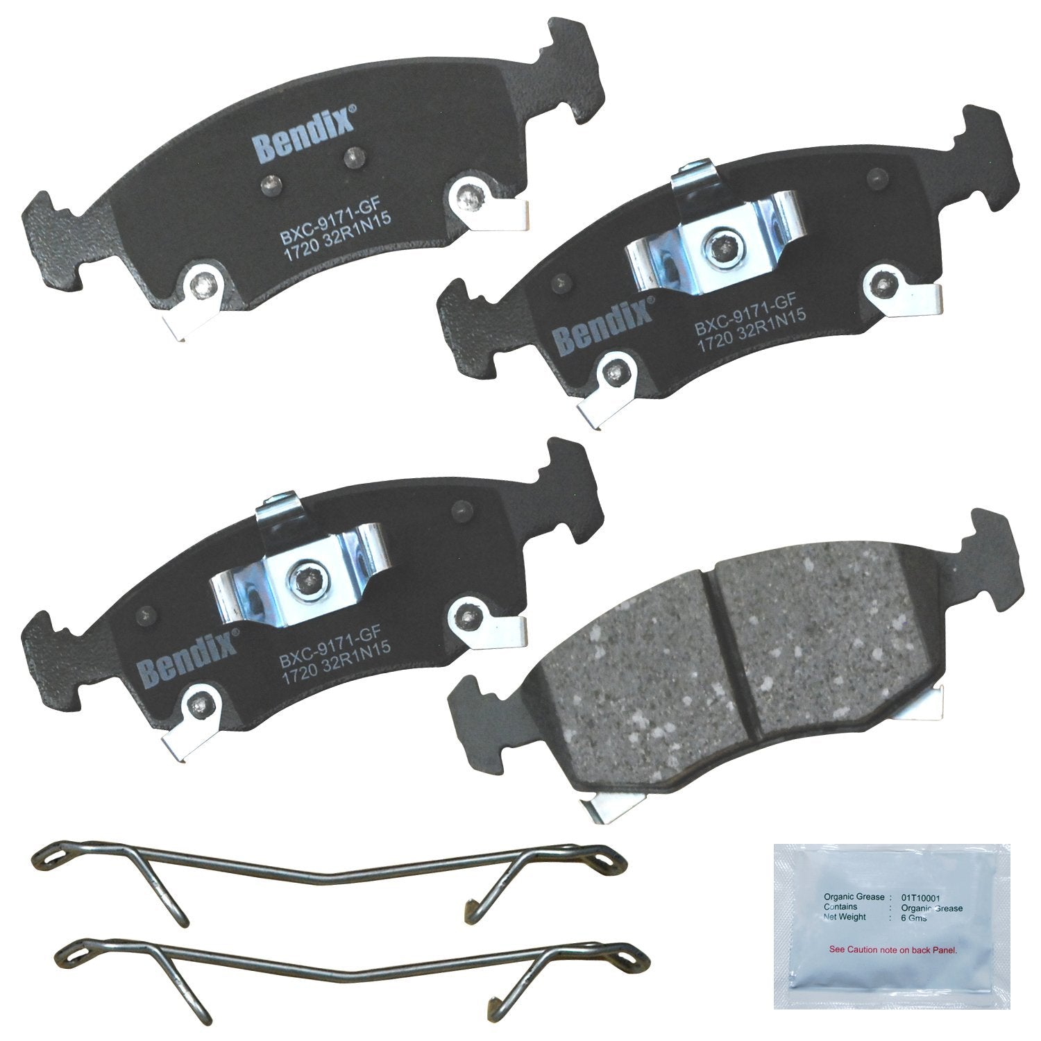 Bendix Priority1 CFC1720 Ceramic Front Brake Pads for Fiat 500 2019-2013