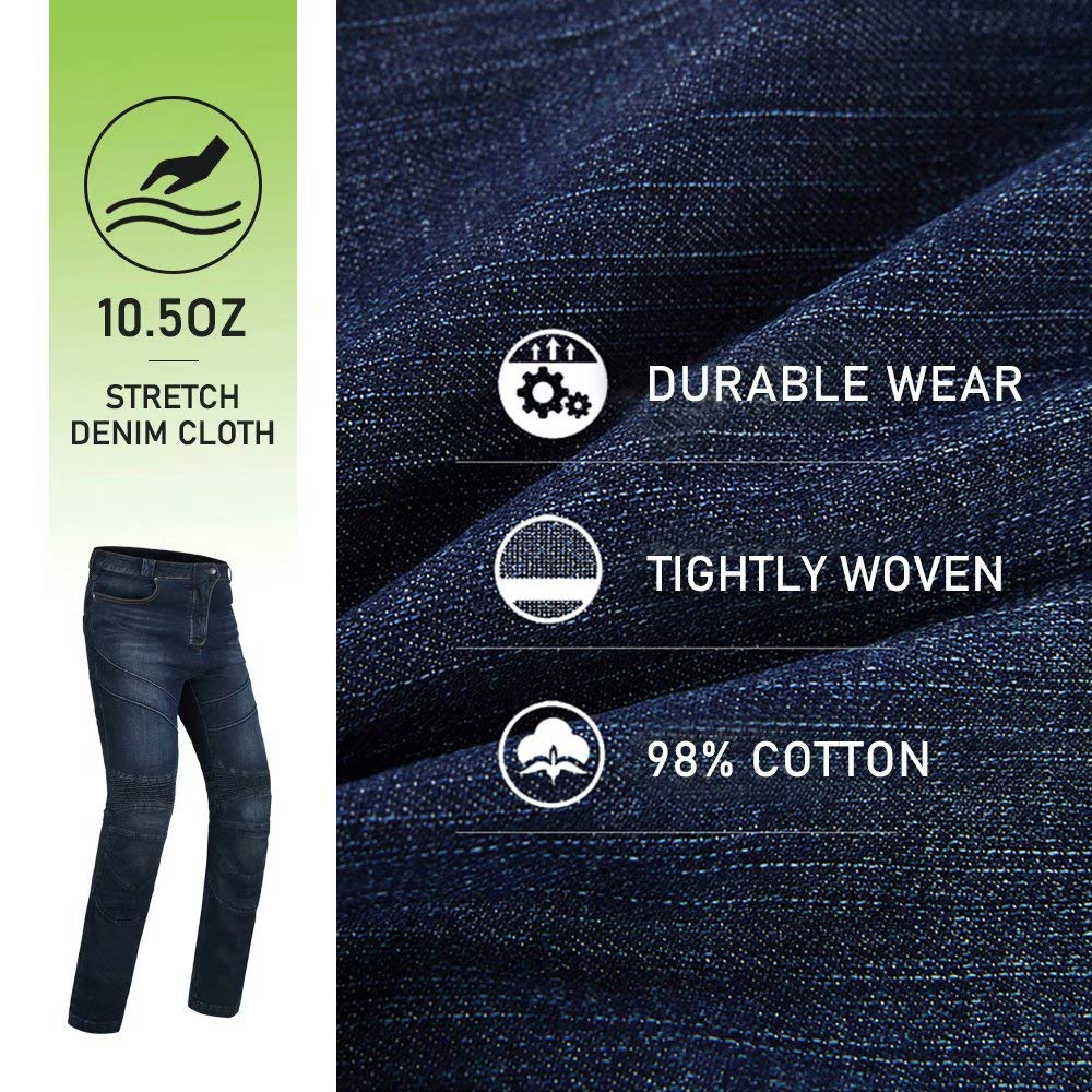 Ilm Motorcycle Dirt Bike Pants For Men Ce Armored Motocross Riding Gear Jeans Motorbike Adventure Touring Pant Bjn01 Blue