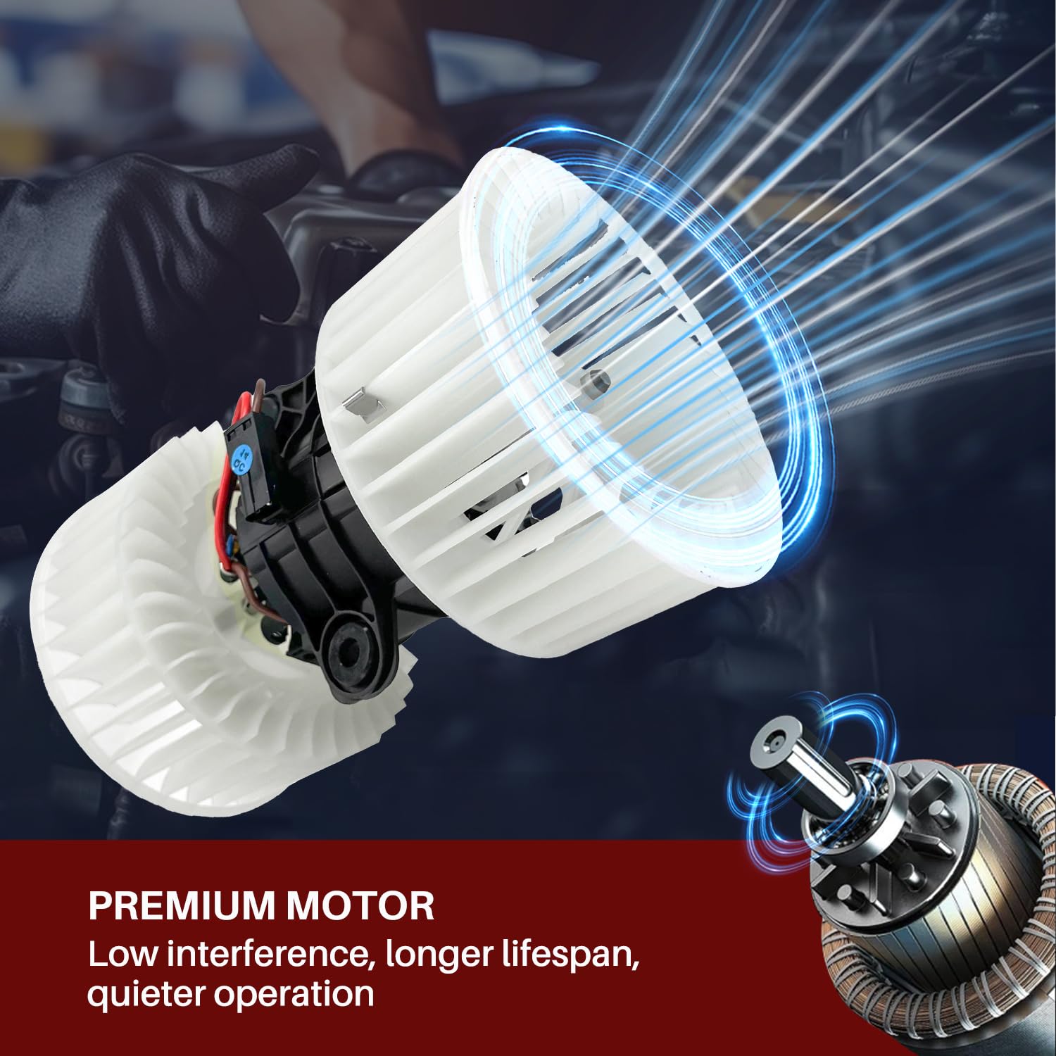 Aspligo 700279 Ac Heater Blower Motor Fan Assembly Fit For Bmw 525I 2001-2003 ,528I 2000 530I 2001-2003, 540I 2000-2003 ,M5 2001