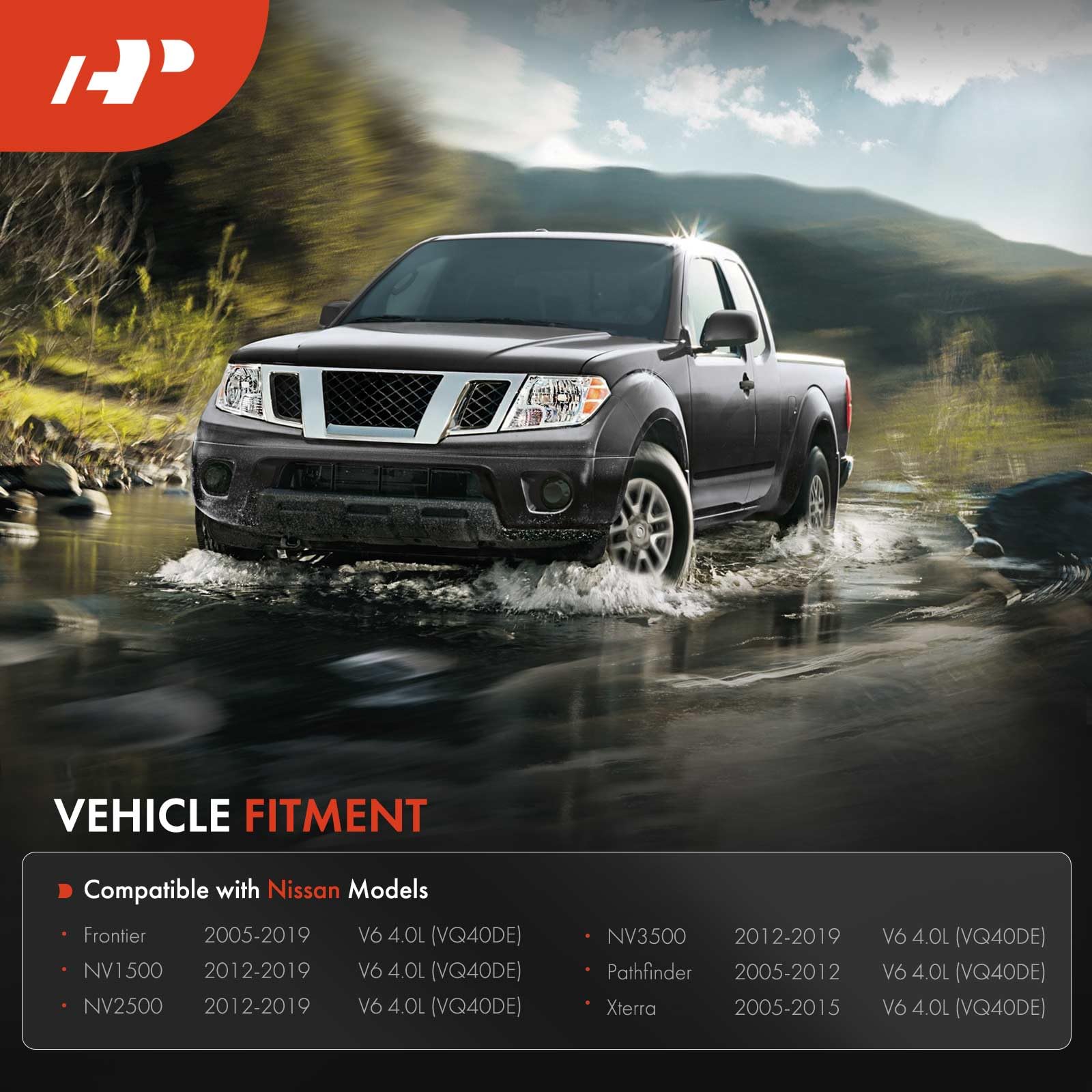 A-Premium Pair [2] Left Right Engine Valve Covers, with Gasket & Oil Filler Cap, Compatible with 2005-2019 Nissan - Frontier, Pa