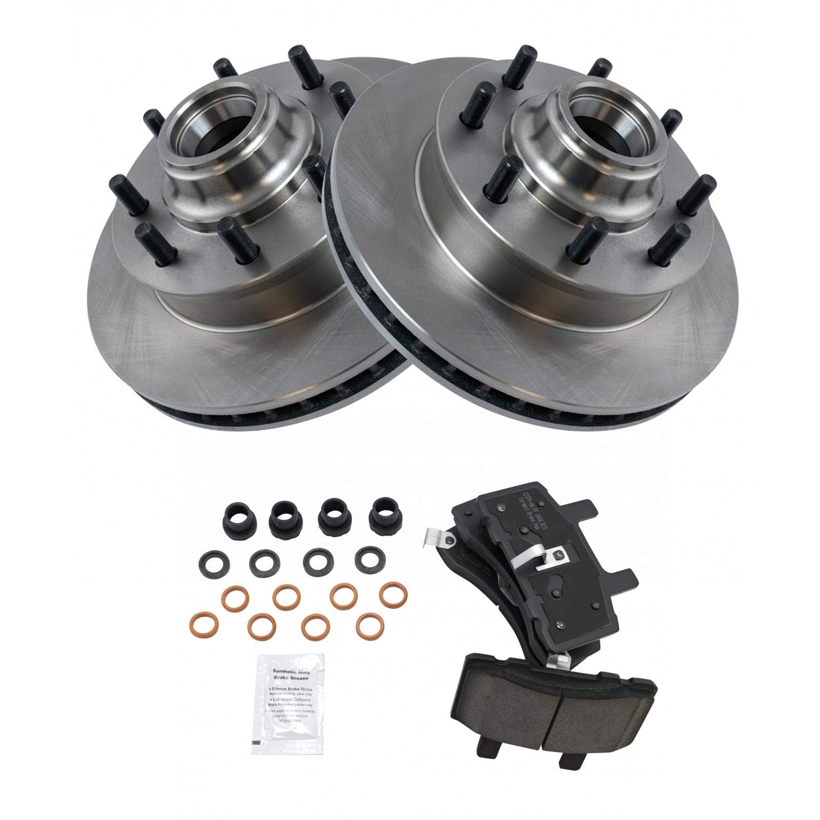 Trq Front Ceramic Disc Brake Pad & Rotor Kit Set For Chevy Gmc Truck Suv