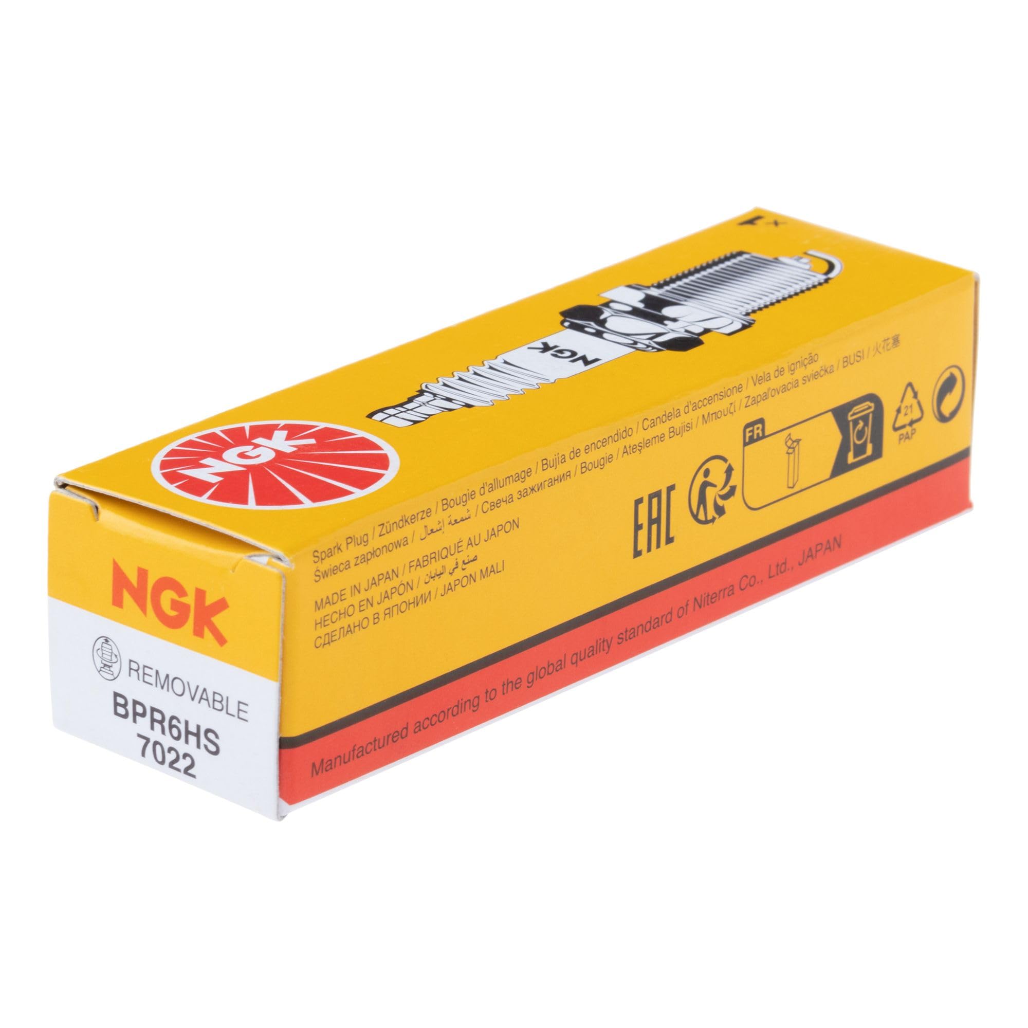 Ngk 7022 Standard Spark Plug - Bpr6Hs, 1 Pack