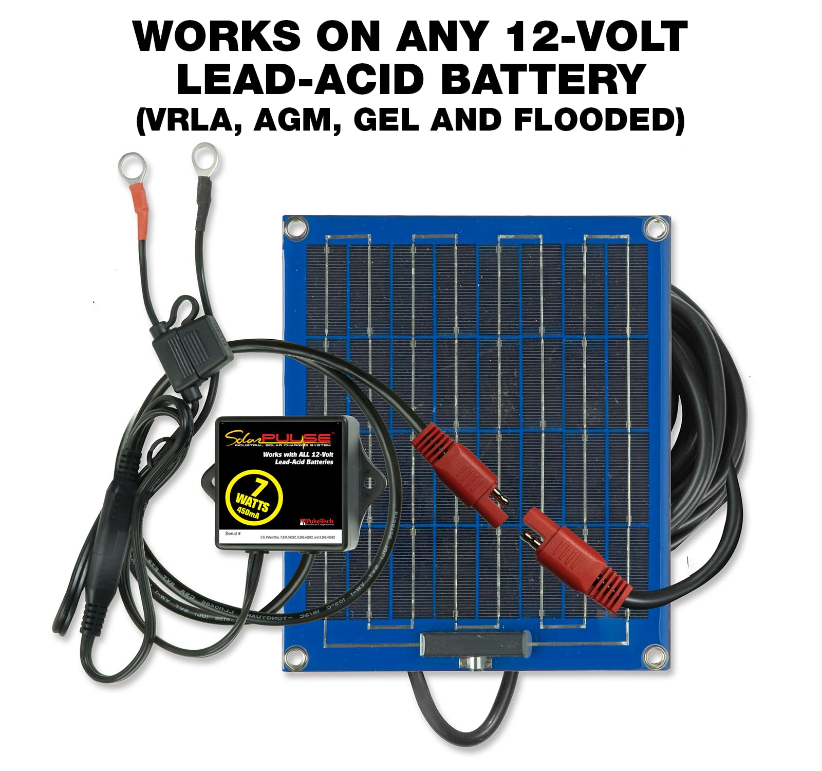 Pulsetech Solarpulse Sp-7 Solar Battery Charger Maintainer, Blue, 7 Watt