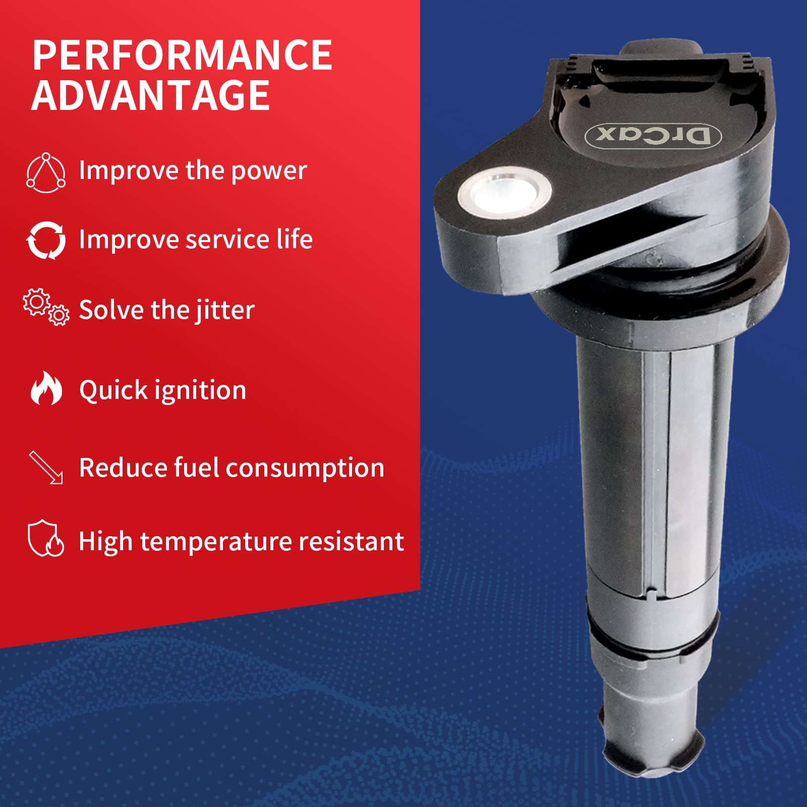 Drcax Oem Ignition Coil Uf499 C1543 27301-26640 Compatible With Hyundai Kia Dodge 2006 2007 2008 2009 2010 2011 Accent Rio Rio5