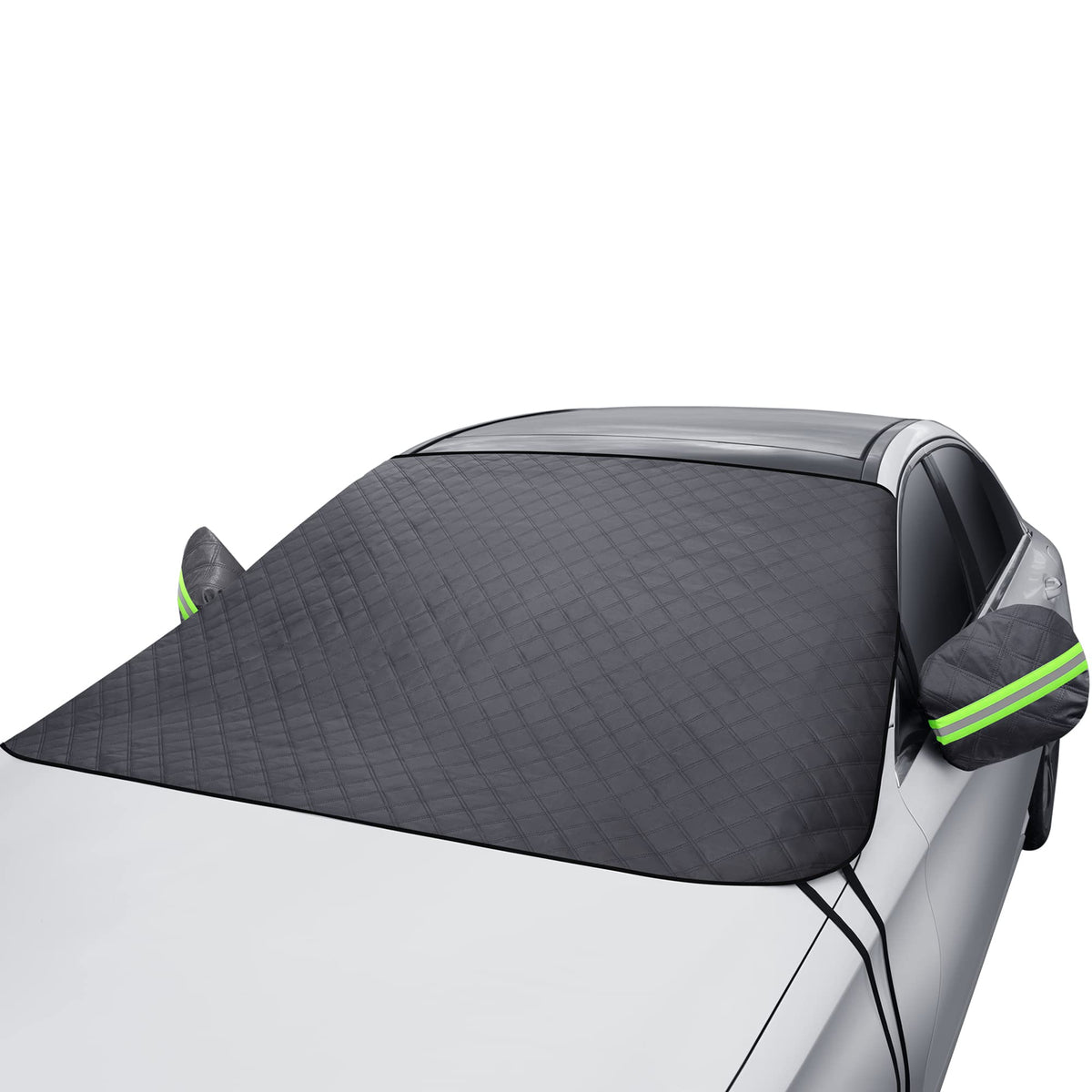 Extra Large Windshield Snow Cover For Ice & Sleet, Weatherproof For Winter, Multiple Anchors, Freeze Protector For Coupe Sedan T