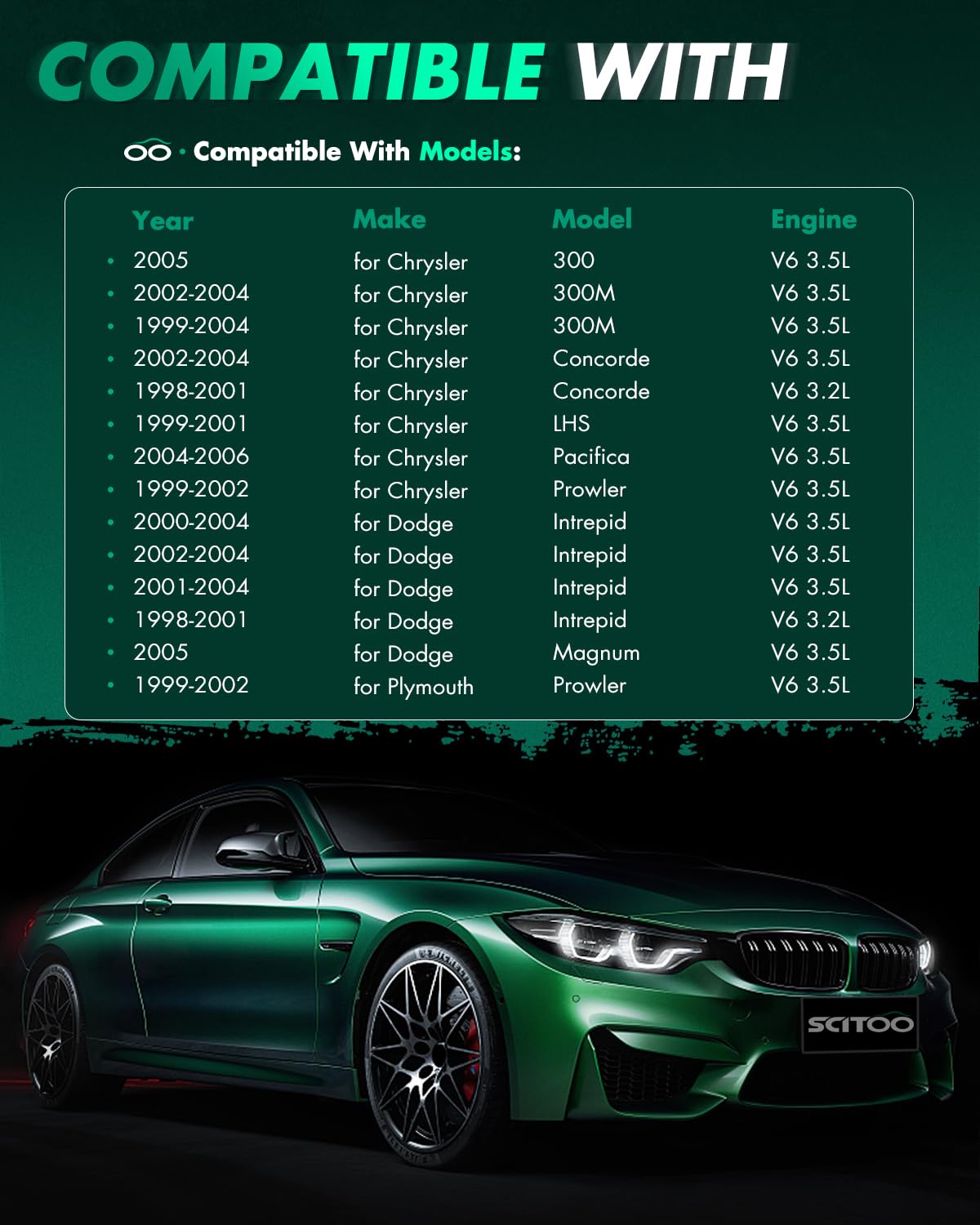 SCITOO 6Pcs Ignition Coil UF269 for Dodge Magnum 3.5L 2005 for Dodge Intrepid 3.5L 2000-2004 for Dodge Intrepid 3.2L 1998-2000 f