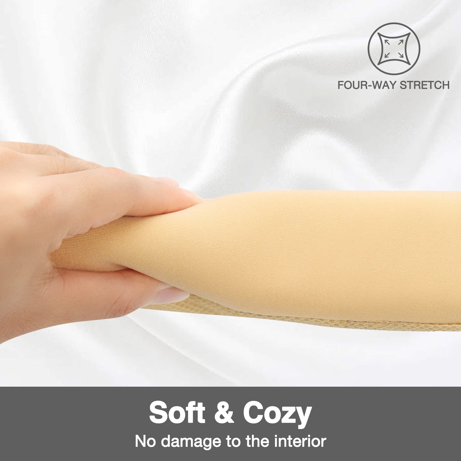 Heytrip Car Seat Gap Filler Universal Fit Organizer Fill The Gap Keep Cellphones Keys Wallet Coins From Falling, Driver Or Passenger Front Use, Pack Of 2(Yellow)