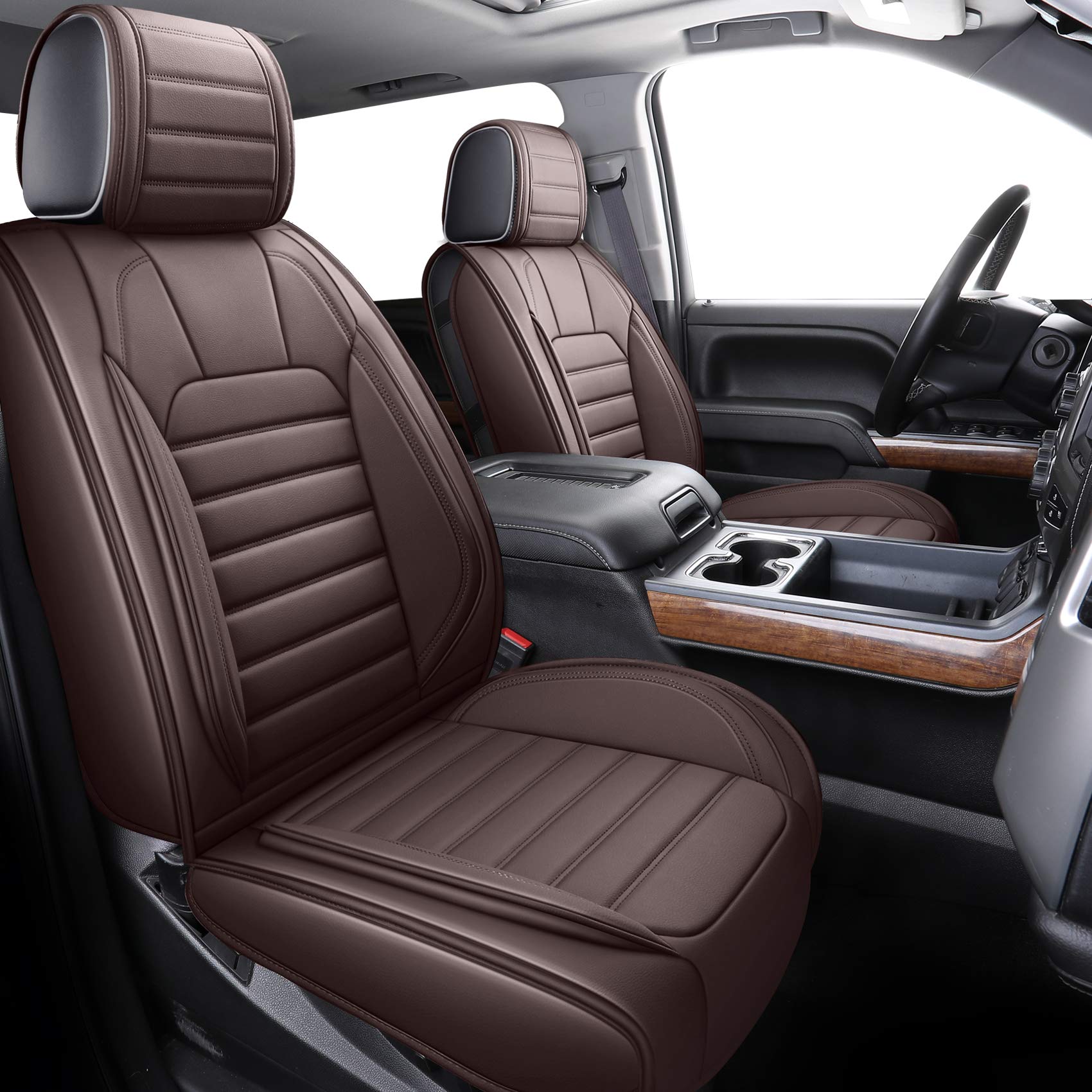 Yiertai Seat Covers Compatible With Silverado Sierra For 2007-2024 2025 1500/2500/3500 Crew Double Extended Cab Trucks Waterproo