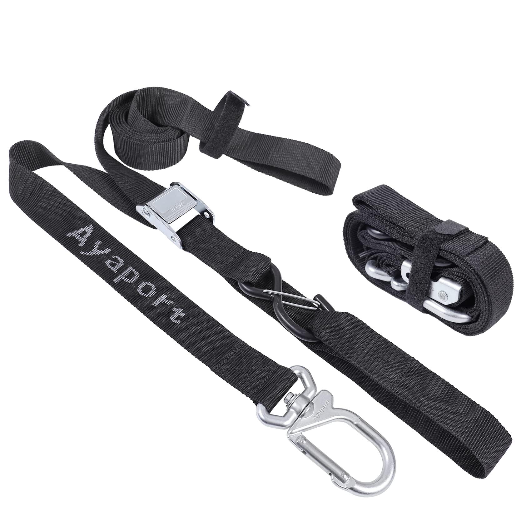 Ayaport Motorcycle Tie Down Straps 1.5    X 8 (With Swivel Carabiner Hooks) Cam Buckle Tie Downs, Handlebar Strap For Dirt Bike,