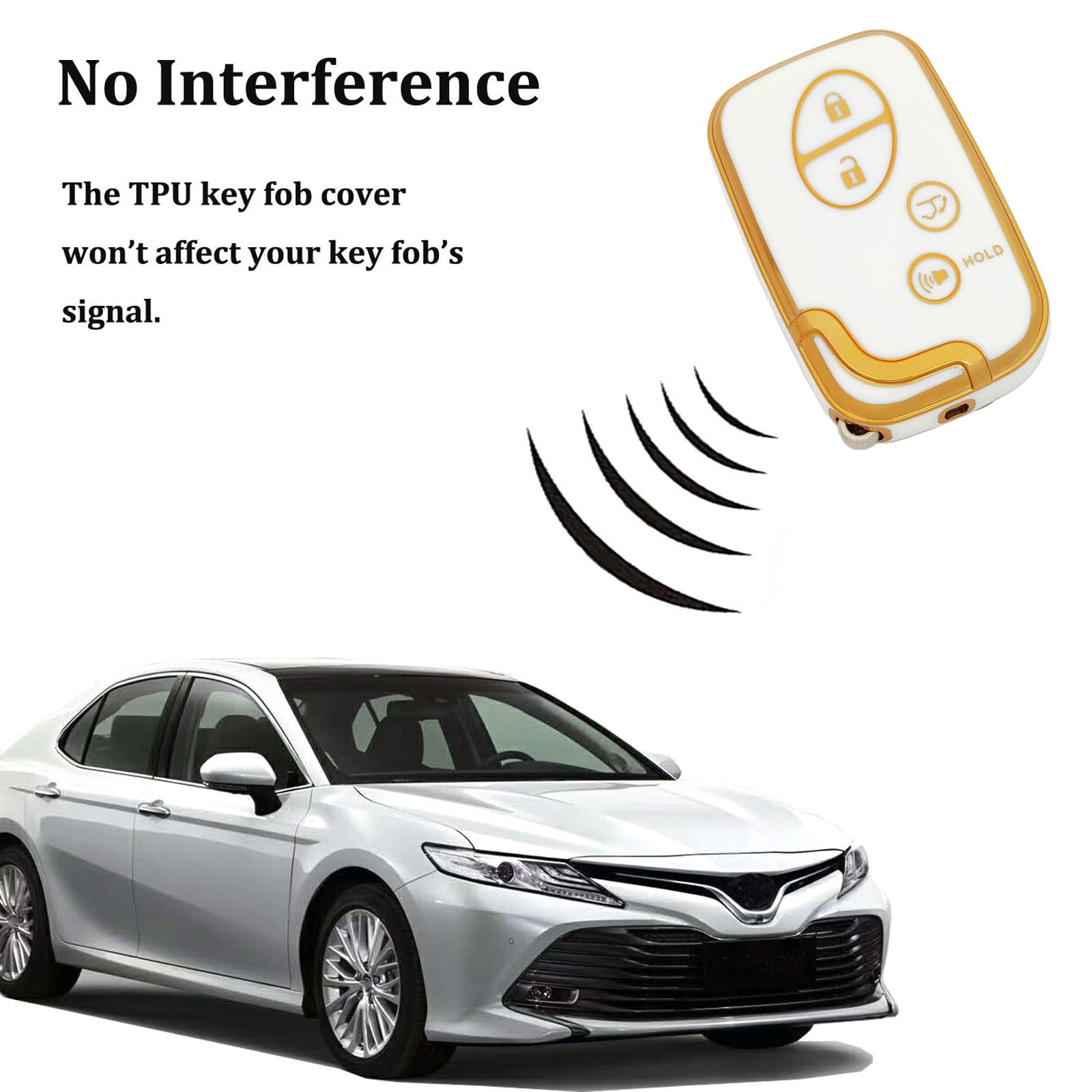 Arruweer Key Fob Cover For Lexus Gx460 Rx350 Es350 Is250 Gx460 Lx570 Is350 Gs430 Gs300 Gs450H Is-C Is-F With Keychain