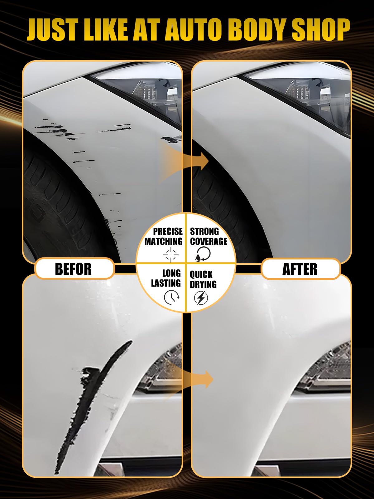 Blue Touch Up Paint for Cars, Car Scratch Repair Pen, Car Paint Touch Up Pen Auto Scratches Remover Easy to Use and Quick Fix(De