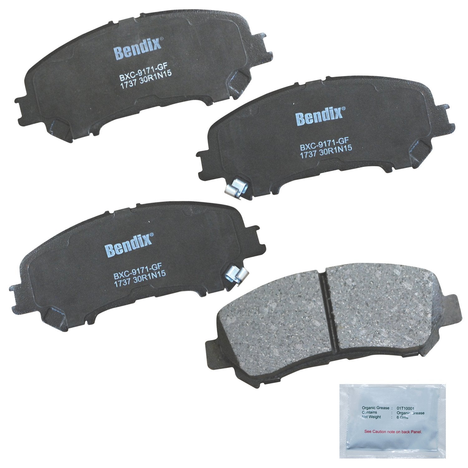 Bendix Priority1 Cfc1737 Ceramic Front Brake Pads For Nissan Qashqai 2022-2017, Rogue 2020-2014, Rogue Sport 2022-2017, X-Trail 