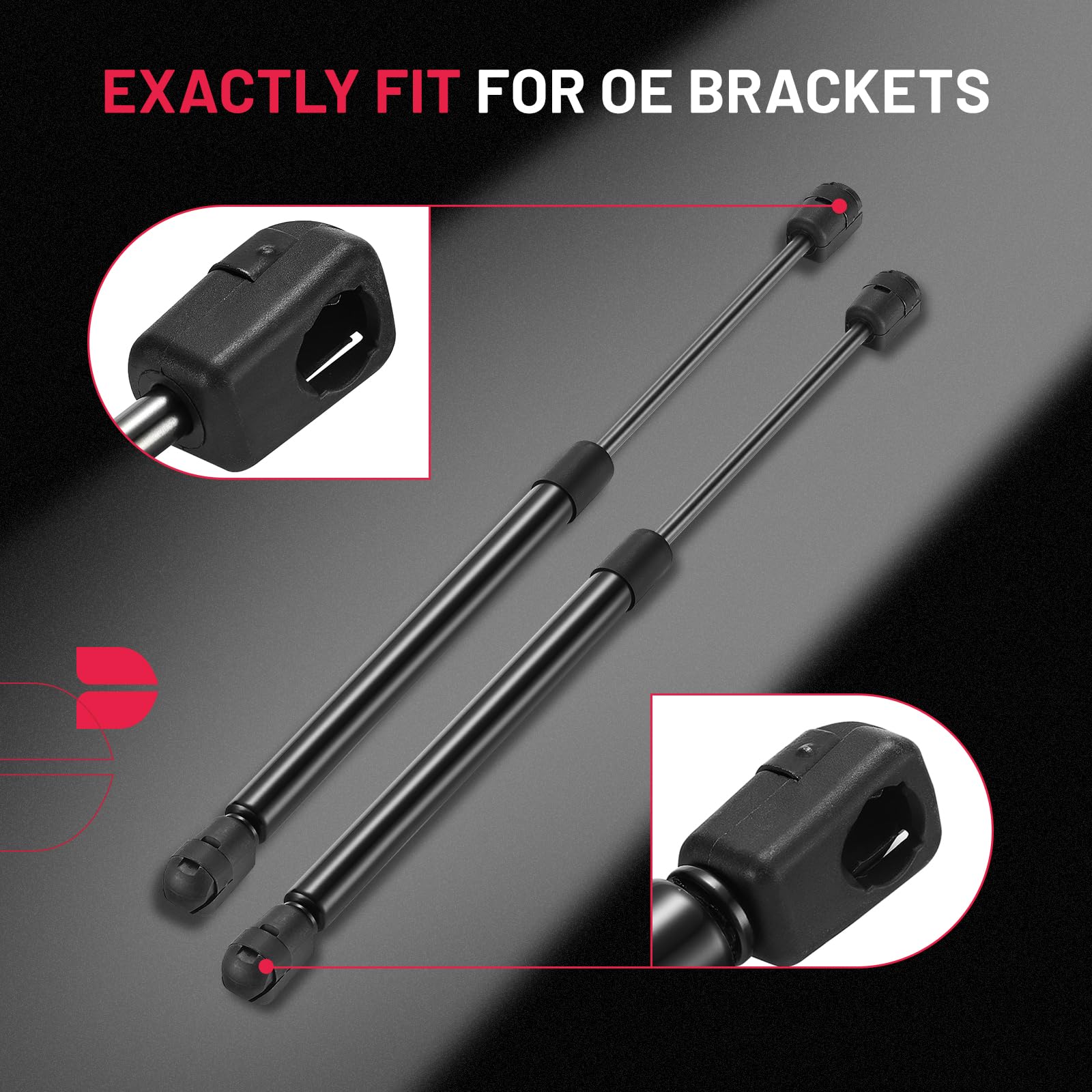 Bdfhyk C1610176 14 Inch 35Lbs/156N Gas Shocks Struts Lift Support Forleer Camper Shell Truck Topper Rear Window, Pickup Toolbox