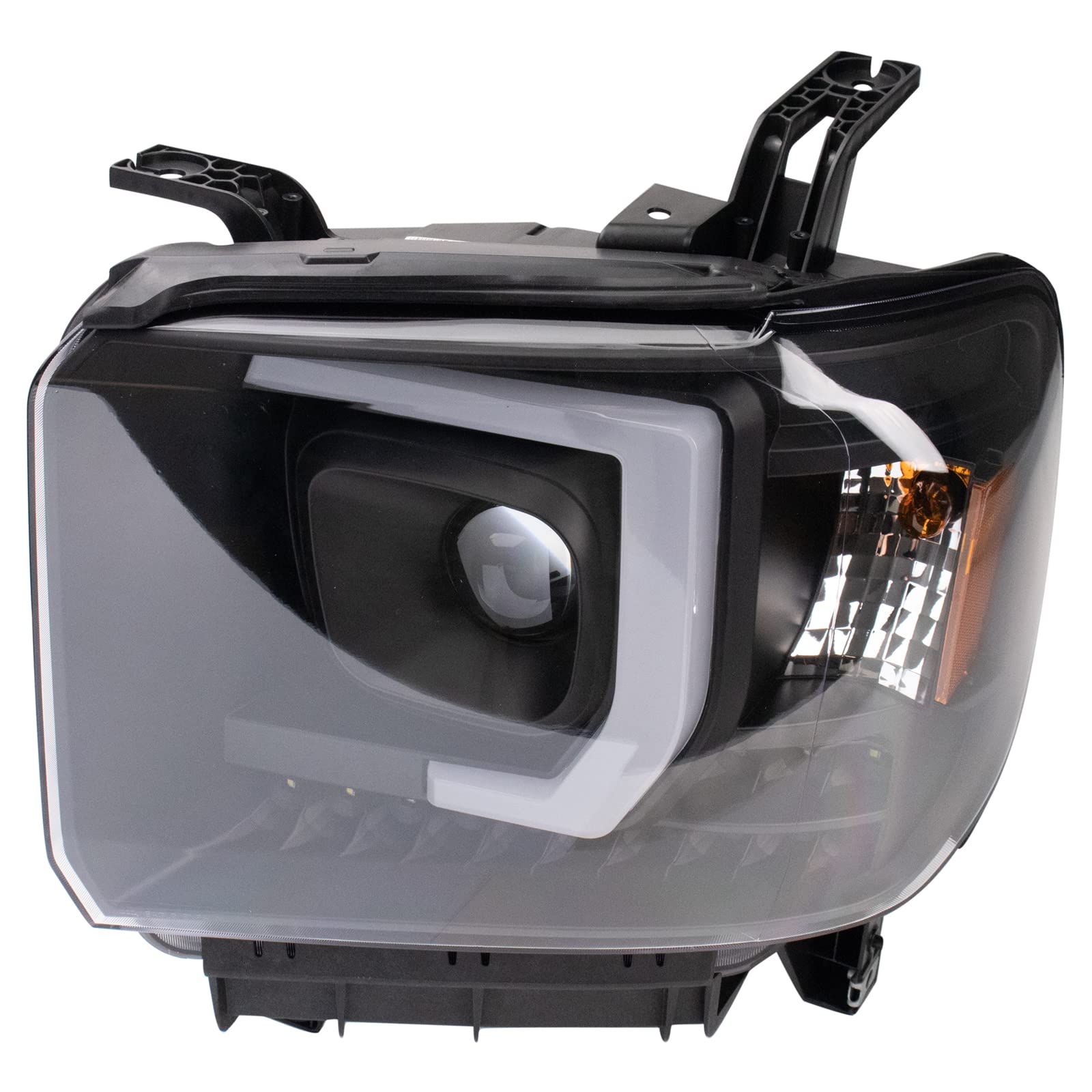 Trq Headlight Assembly Set Headlights Driver & Passenger Side Compatible With 2014-2018 Gmc Sierra 1500 2015-2019 Sierra 2500 Hd