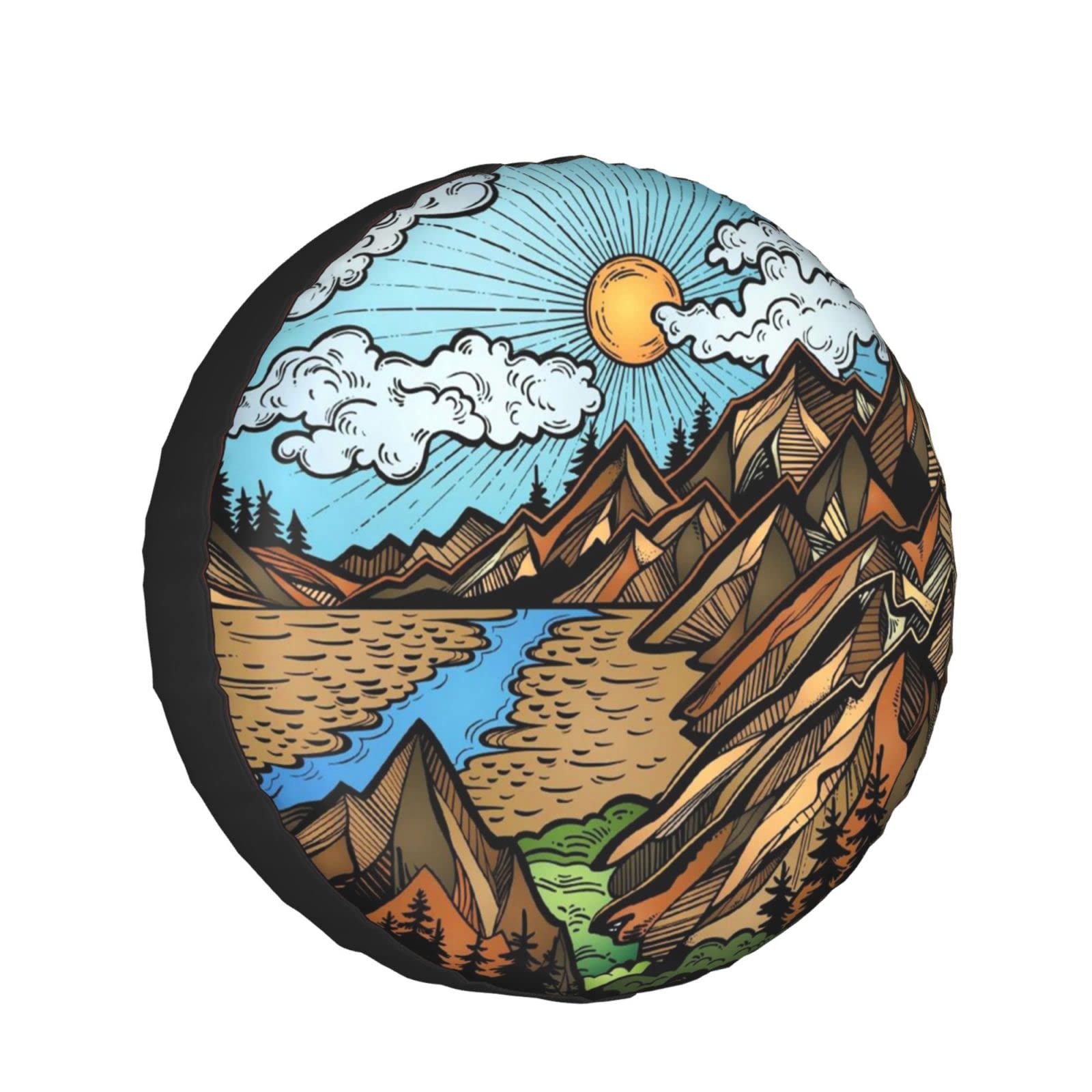 Gwomo Mountain Is Calling Vintage Spare Tire Cover Weatherproof Wheel Protectors Universal Fit For Trailer Rv Suv Truck Camper T