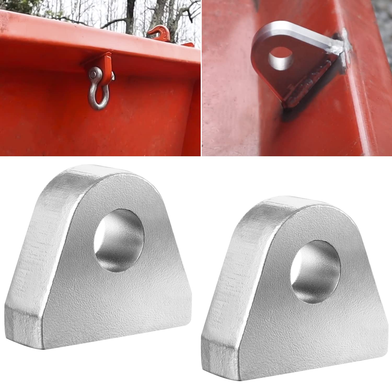 Weld On Shackle/Clevis Mounts 1' Thick Steel (Pack Of 2)